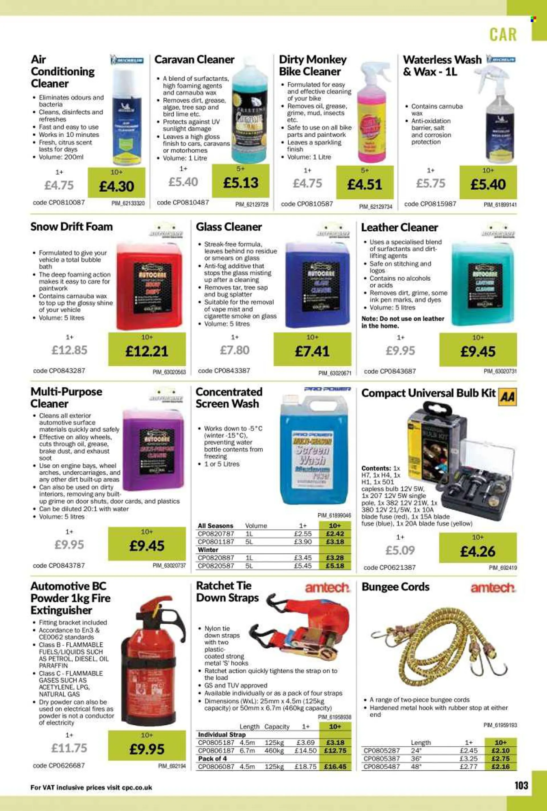 CPC offer  - 1.6.2022 - 30.6.2022 - Sales products - hook, drink bottle, pen, bulb, strap, bungee cords. Page 103.