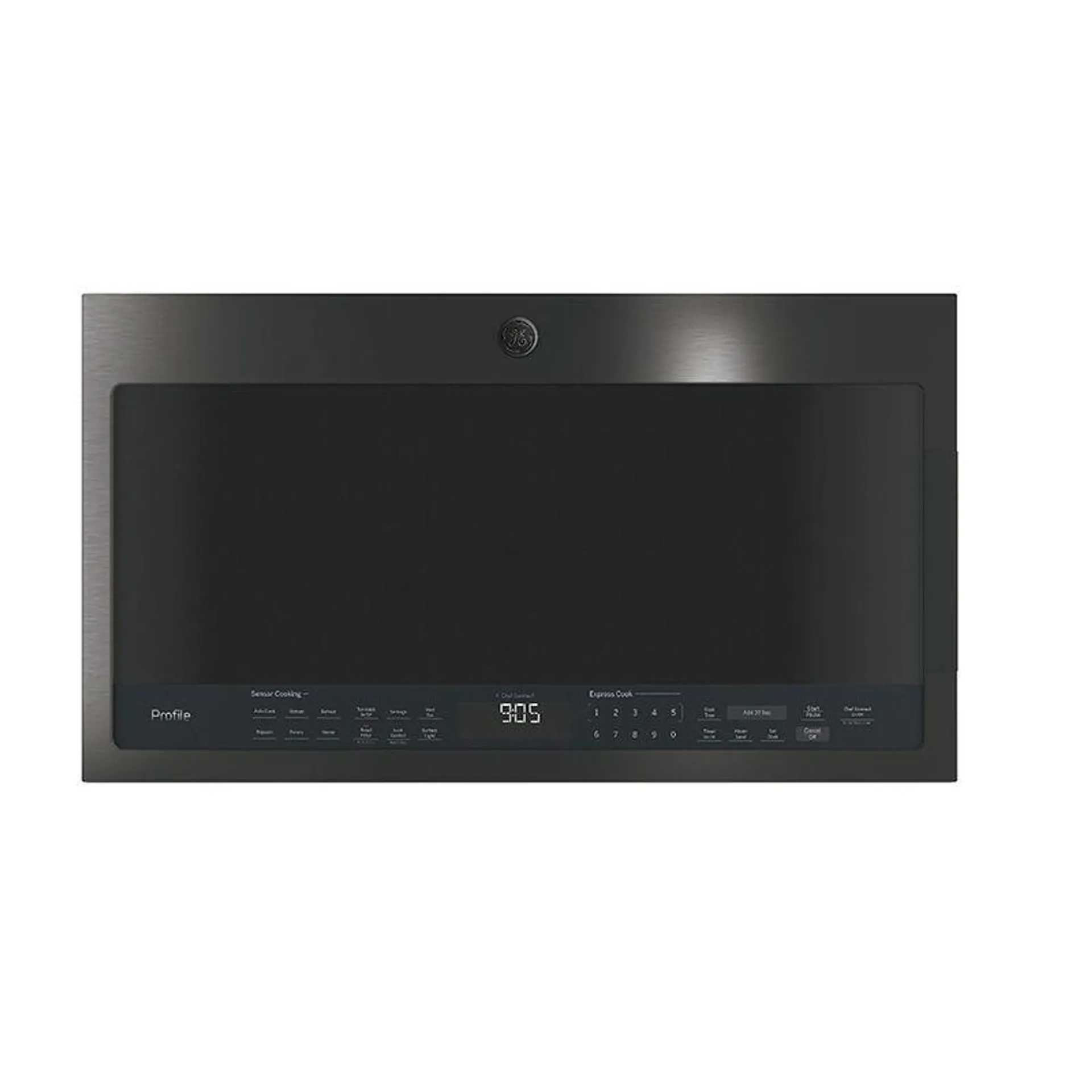 GE Profile 30" 2.1 Cu. Ft. Over-the-Range Microwave with 10 Power Levels, 400 CFM & Sensor Cooking Controls - Black Stainless