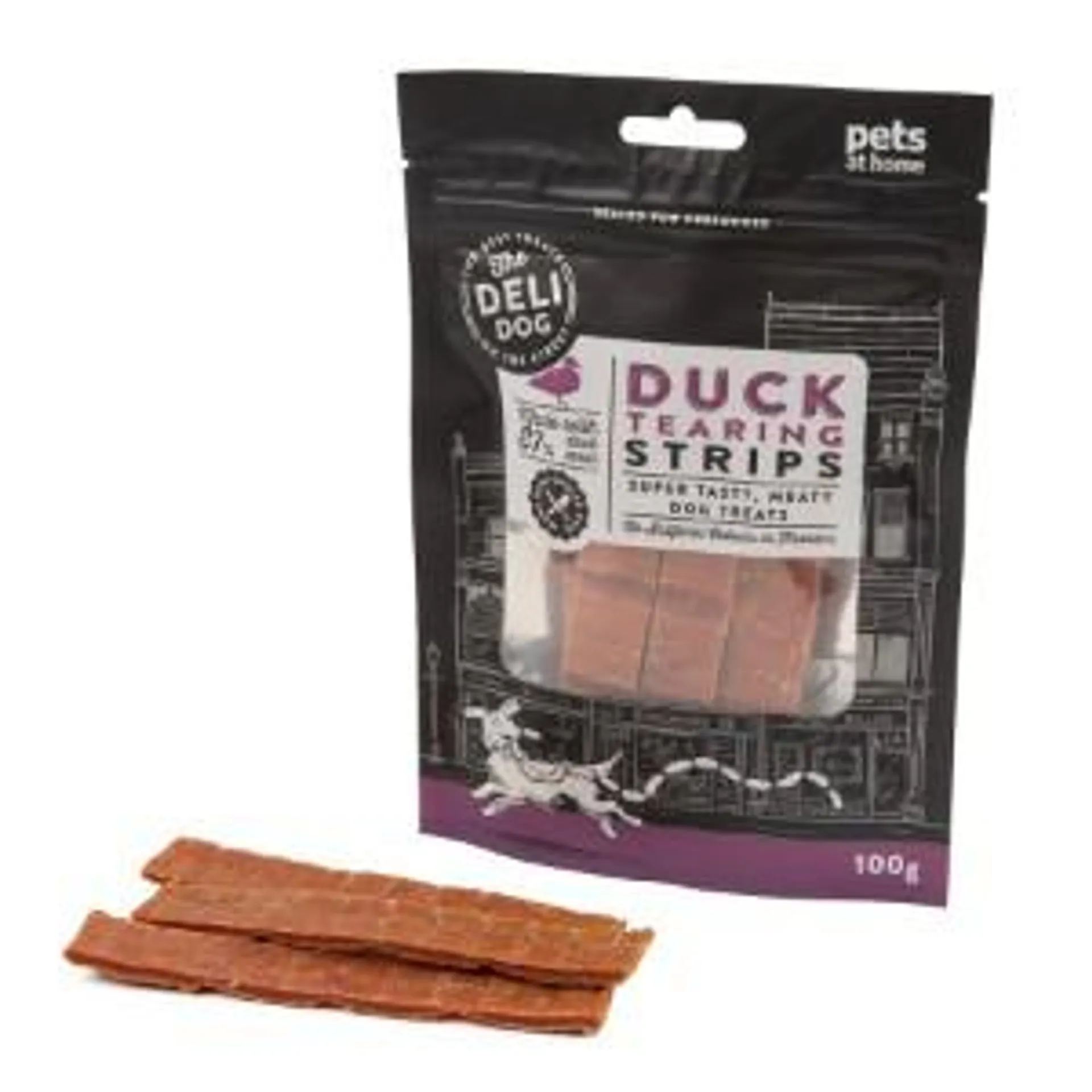 Deli Duck Strips Dog Treat 100g