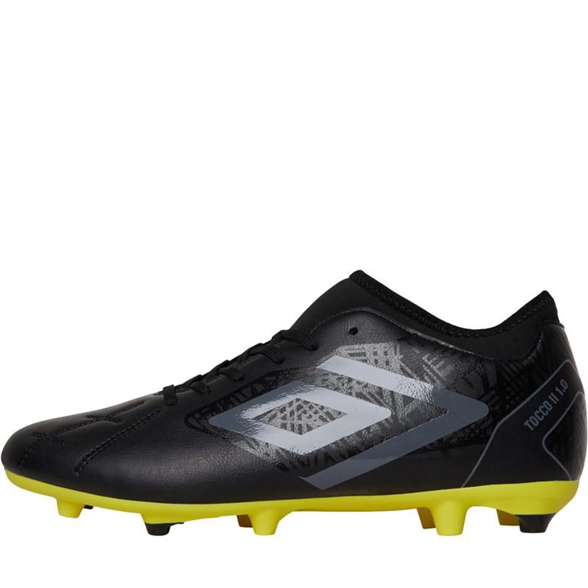 Umbro Mens Tocco II 1.0 FF Firm Ground Football Boots Black/Quiet Shade/Limeade