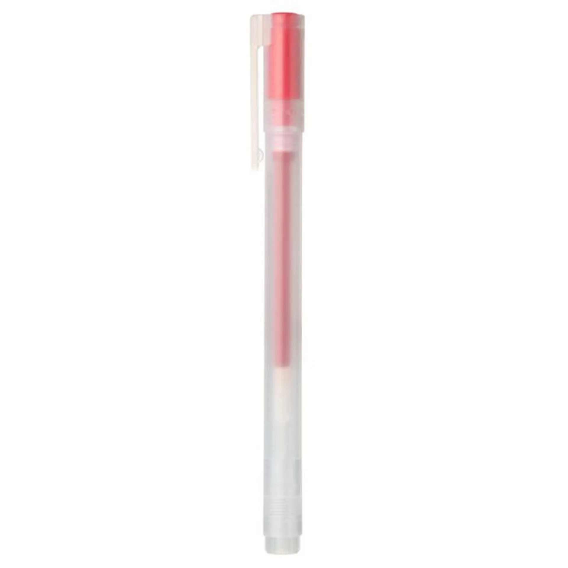 Gel Ink Cap Type Ballpoint Pen, 0.38 mm, Red