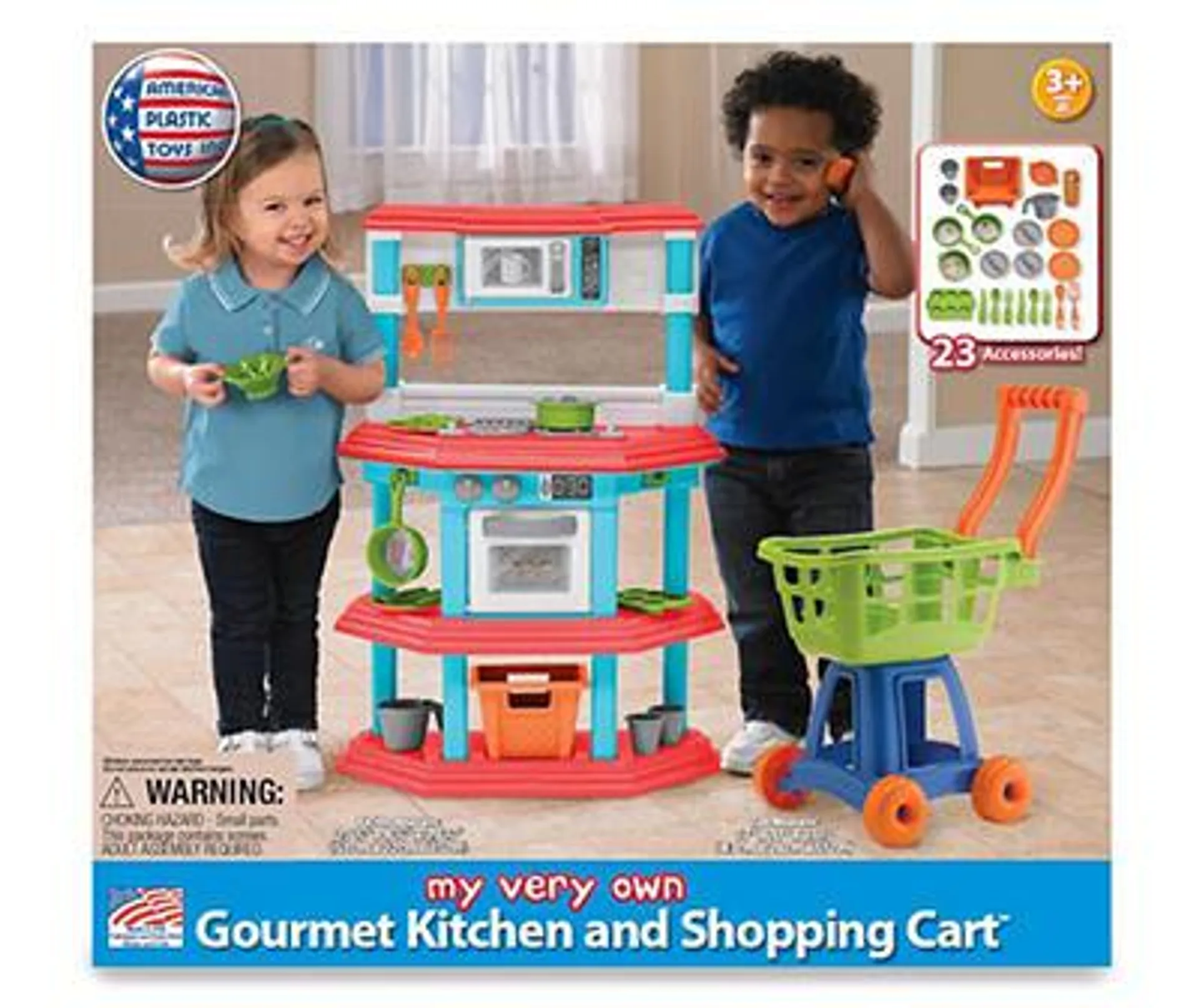 My Very Own Gourmet Kitchen & Shopping Cart Play Set