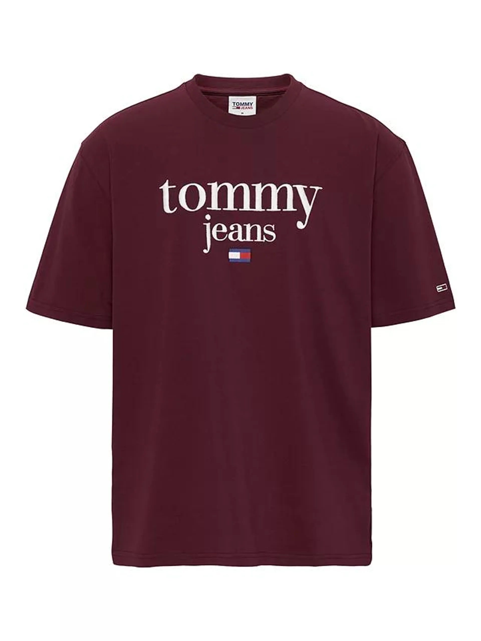 Tommy Jeans Classic Modern Logo T-Shirt, Deep Rouge