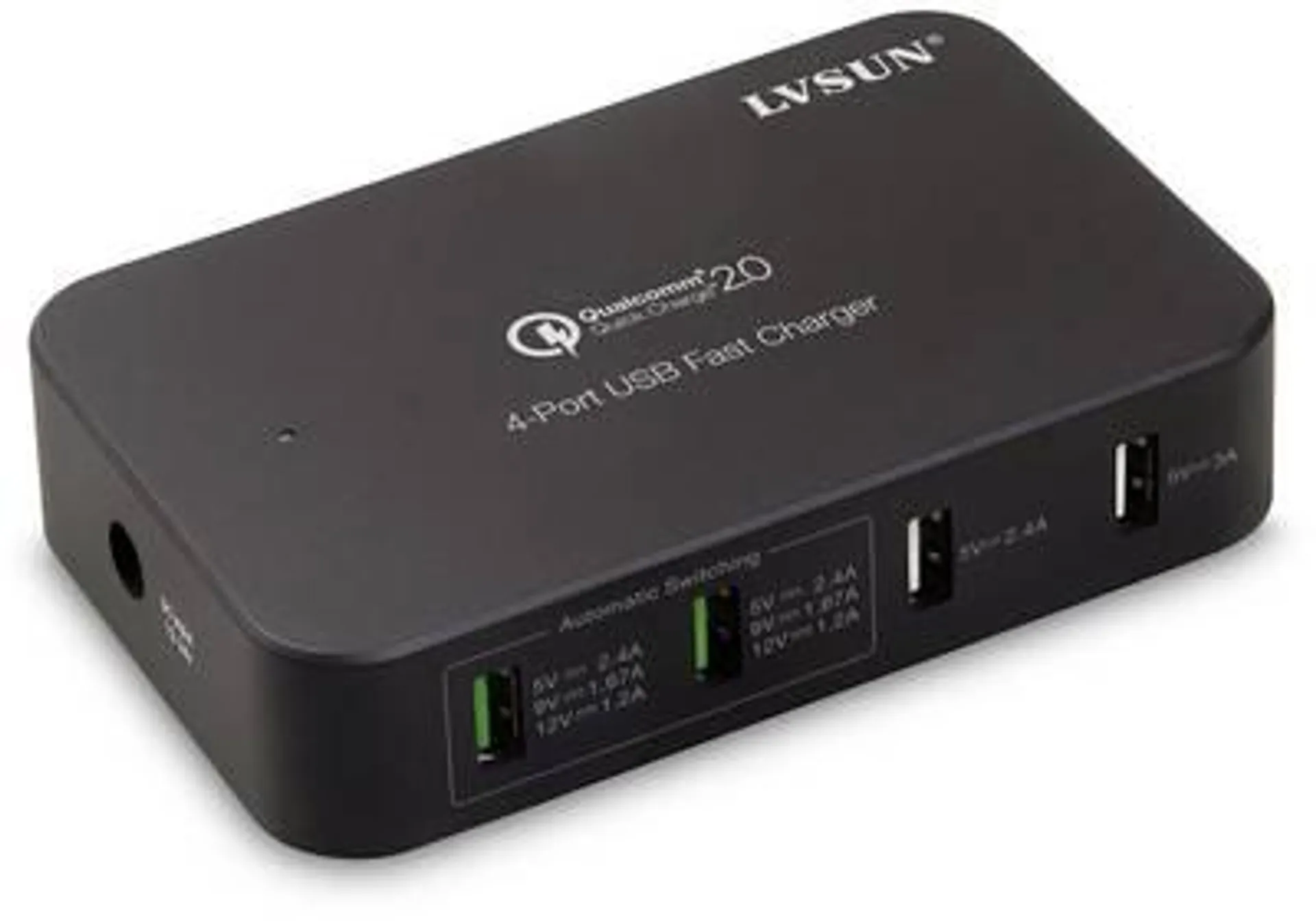 LVSUN Smart 4-Port LS-Q4U USB charging station Mains socket, Car, HGV Max. output current 10200 mA 4 x USB 2.0 port A, U