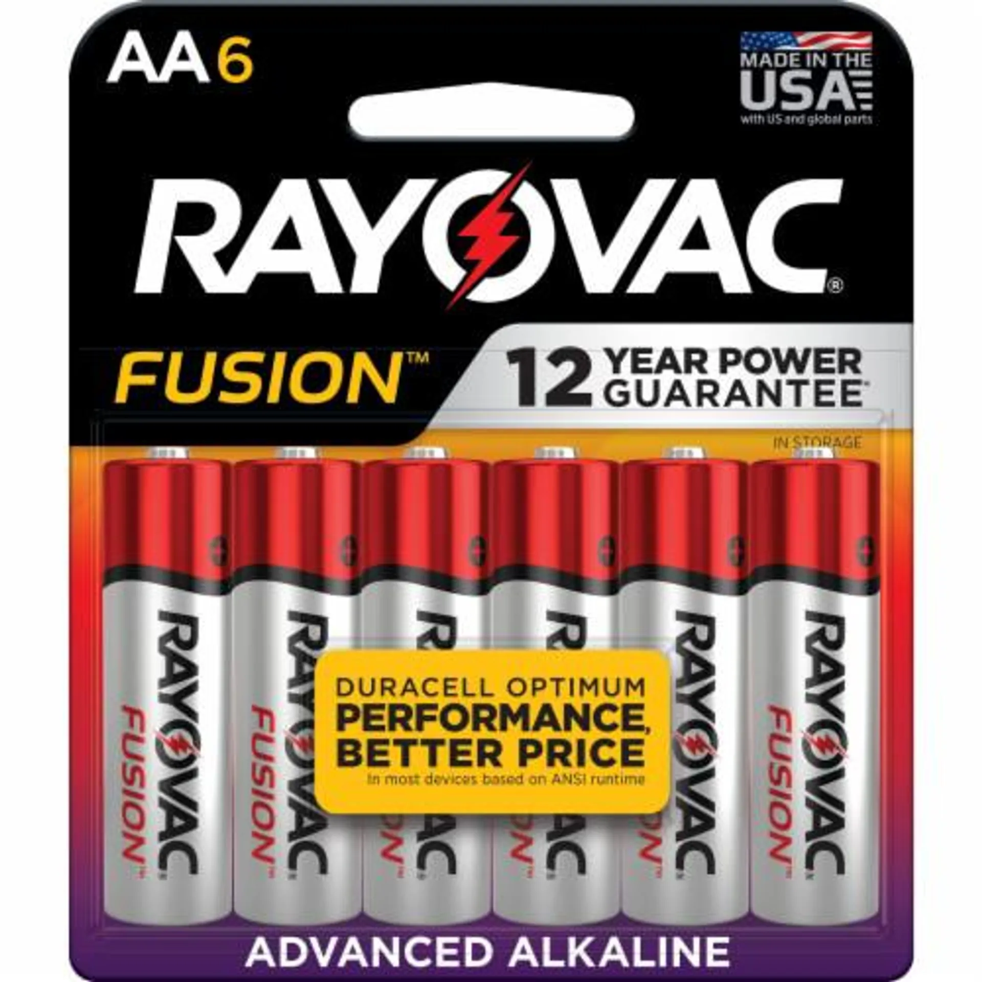 Rayovac® Fusion™ AA Alkaline Batteries
