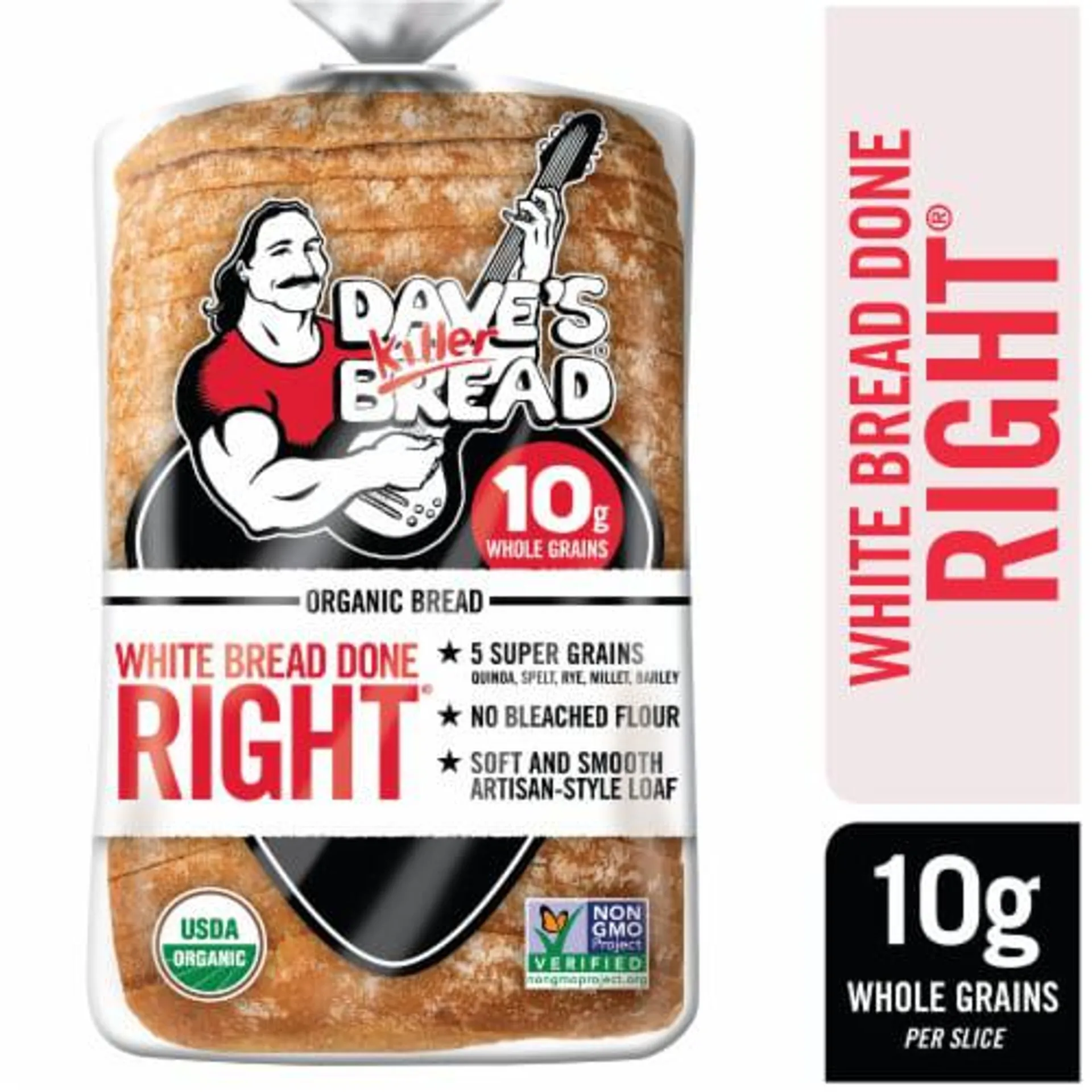 Dave's Killer Bread White Bread Done Right Artisan-Style Organic White Bread