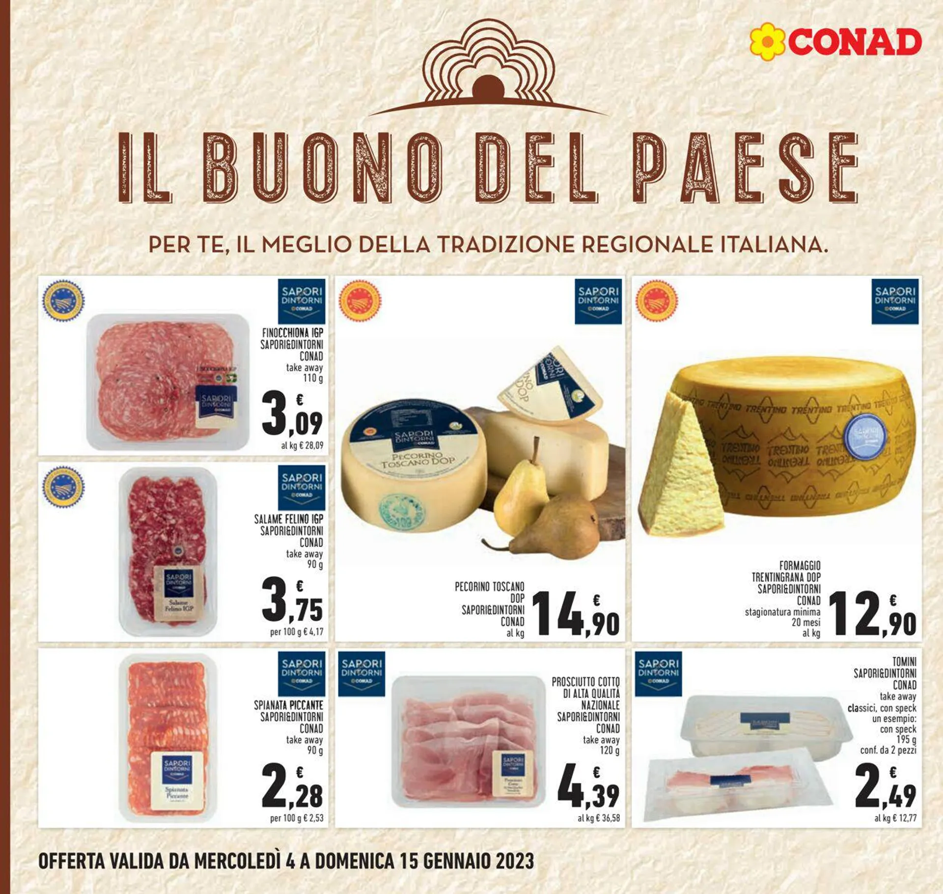 Conad Volantino attuale da 4 gennaio a 1 febbraio di 2024 - Pagina del volantino 14