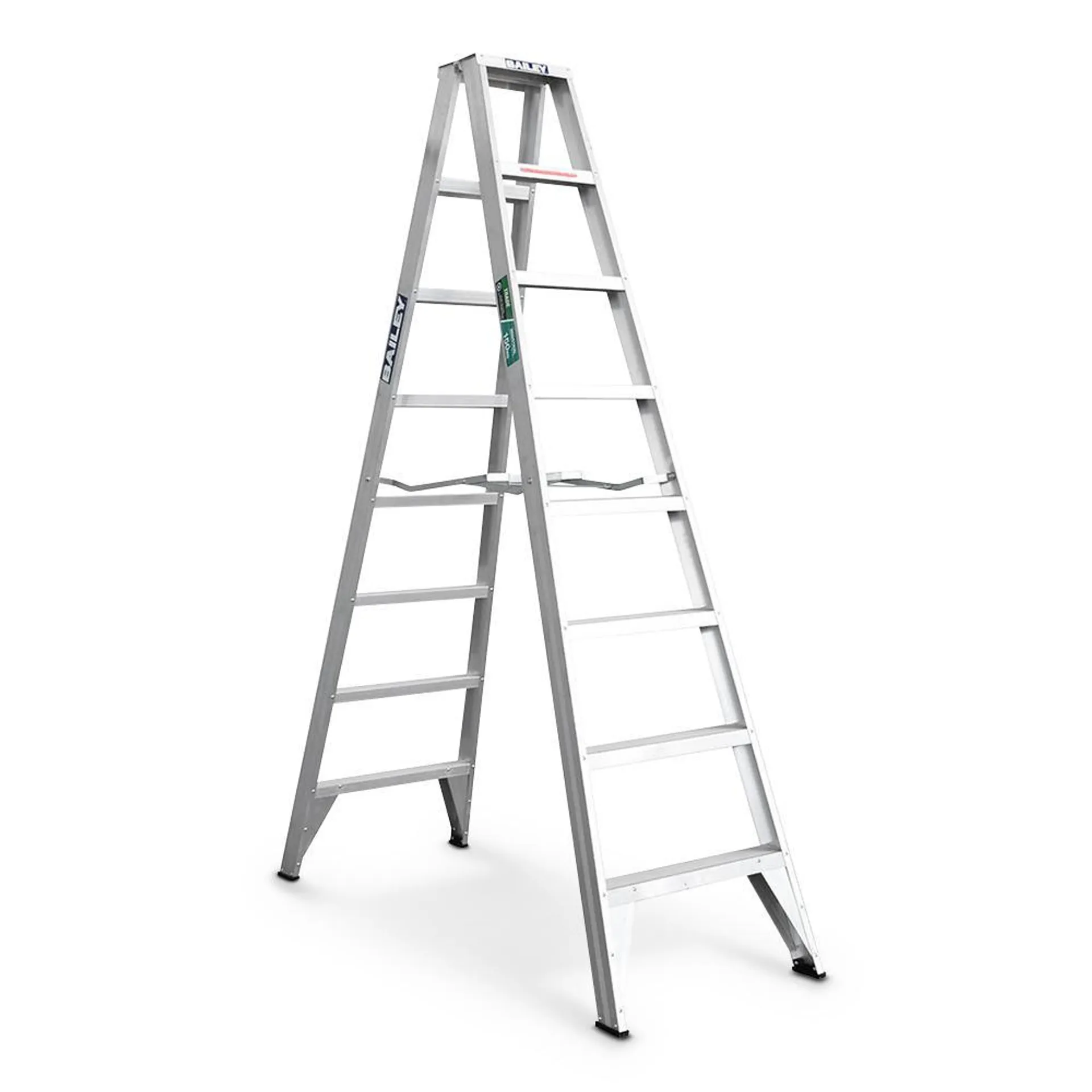 Bailey FS13431 2.4m 150kg Trade AL DS 8 Trade Riveted Double Sided Stepladder