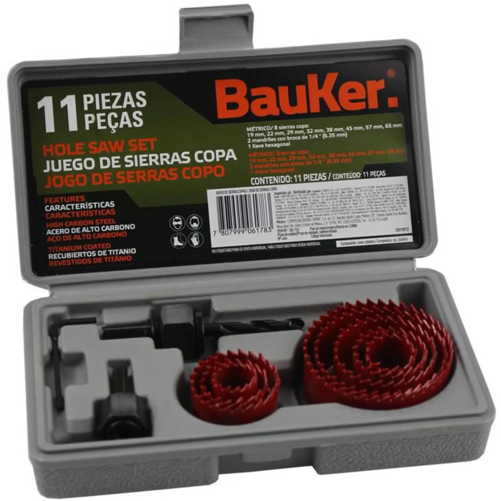 Set de Sierra Copa 11 Piezas Bauker