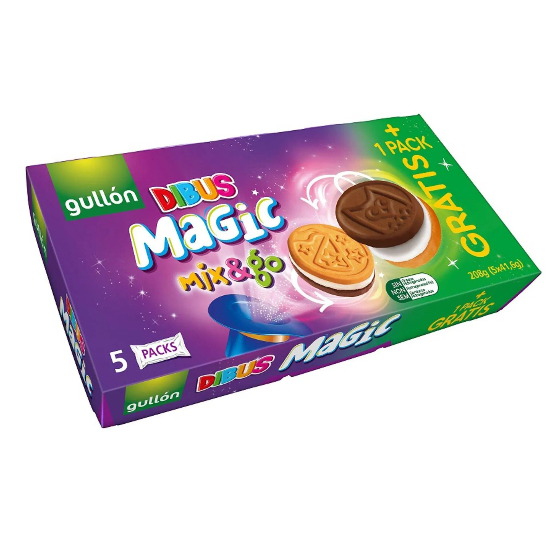 Bolachas Magic Dibus Mix & Go com Recheio de Creme