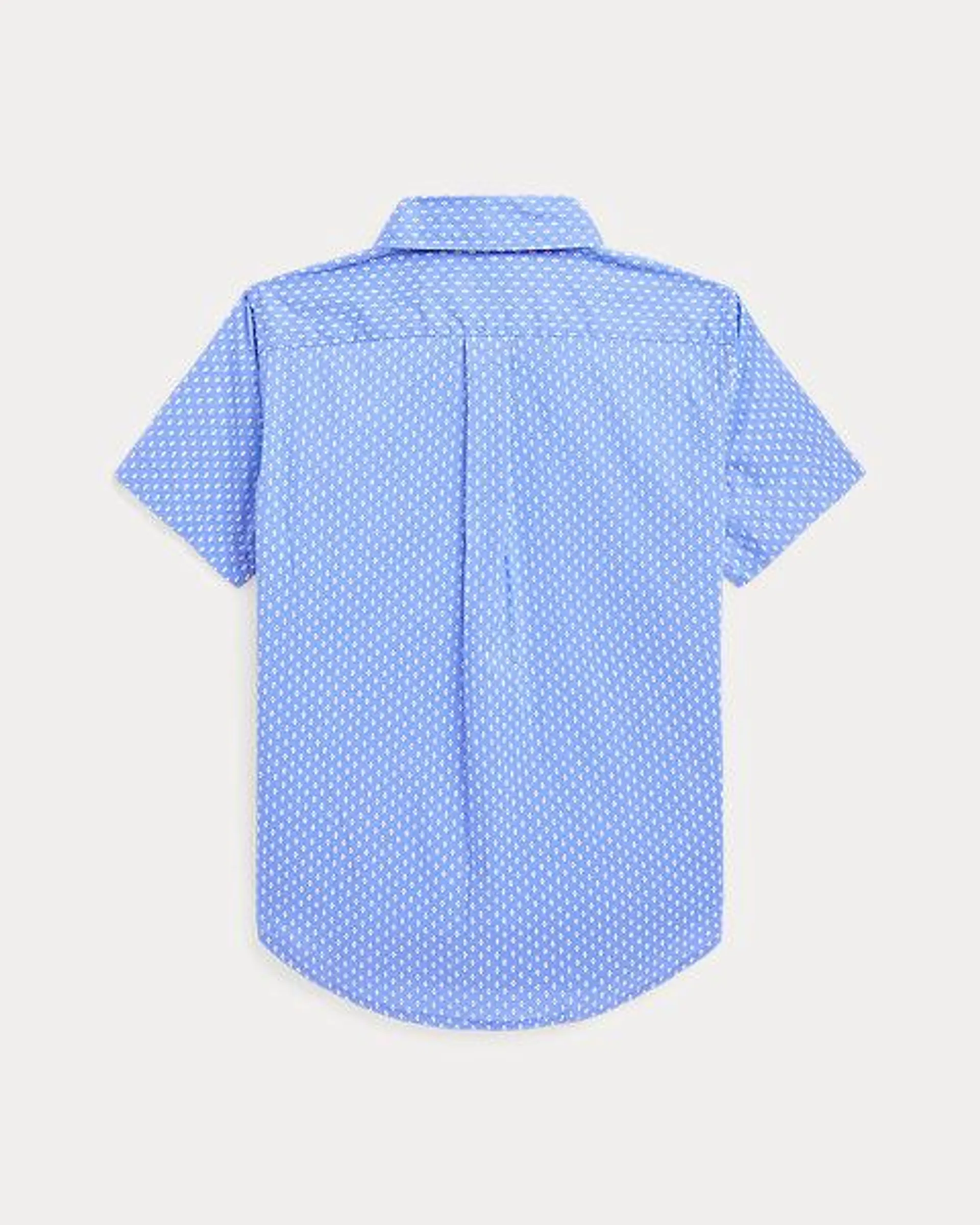 Geometric Poplin Short-Sleeve Shirt