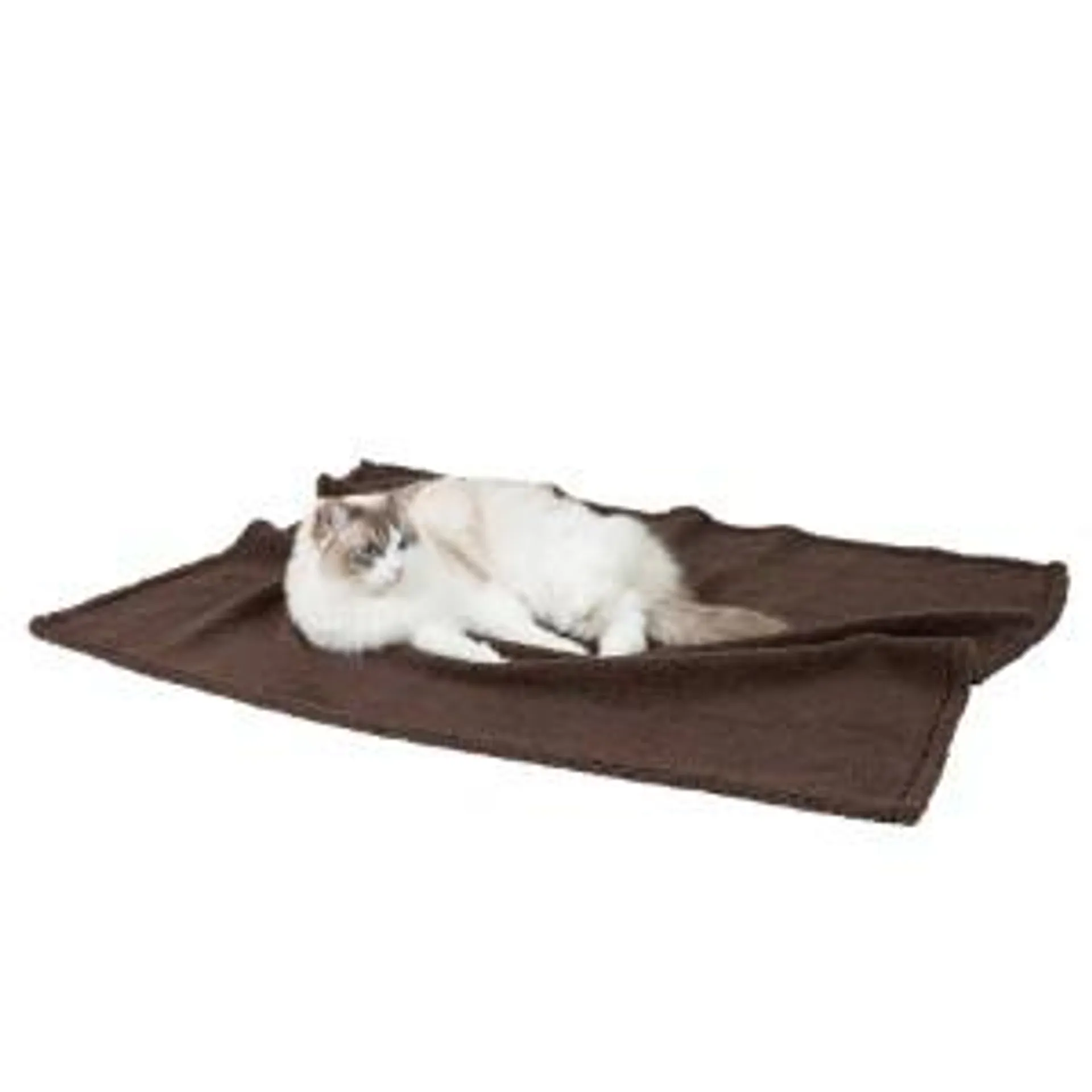 Pets at Home Luxury Micro Berber Cat Blanket Brown