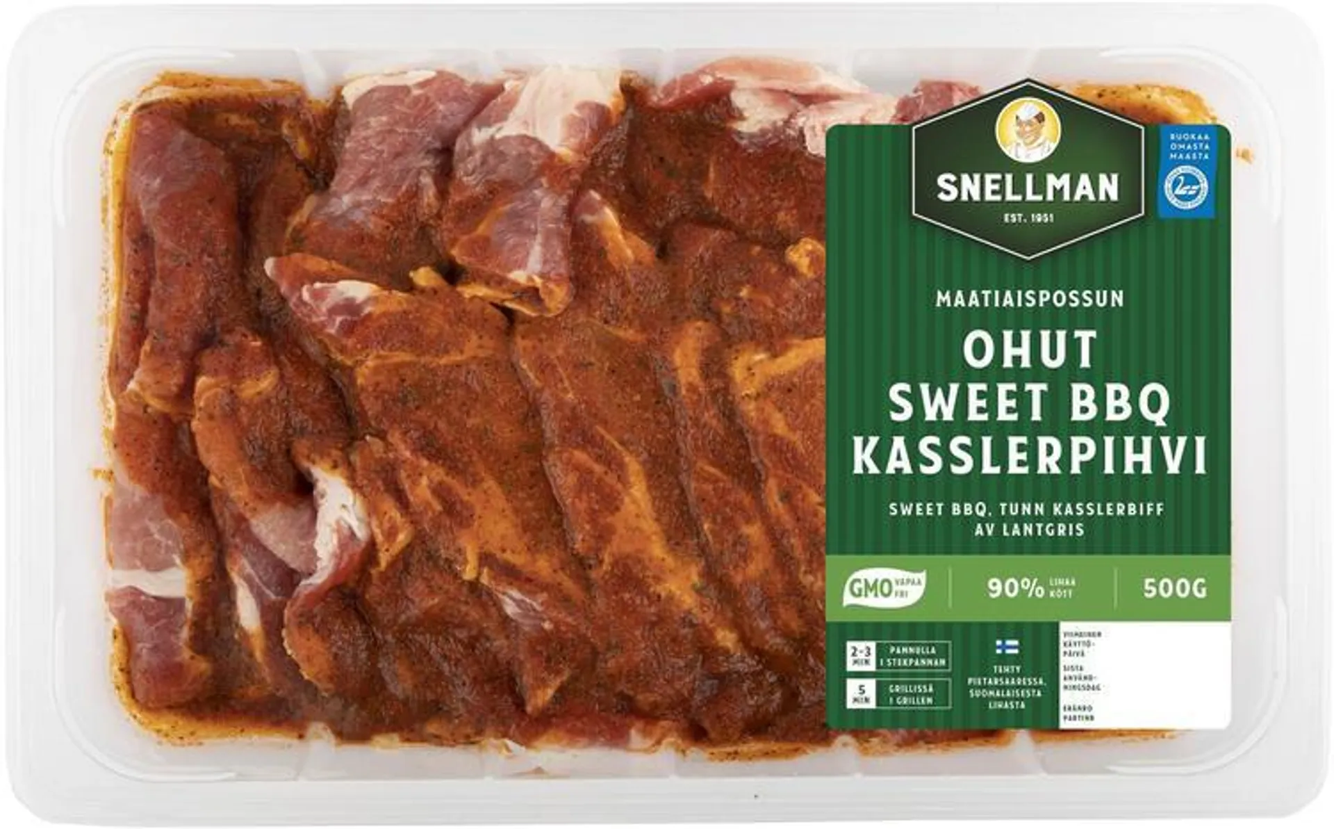 Snellman Maatiaispossun ohut sweet bbq kasslerpihvi 500 g