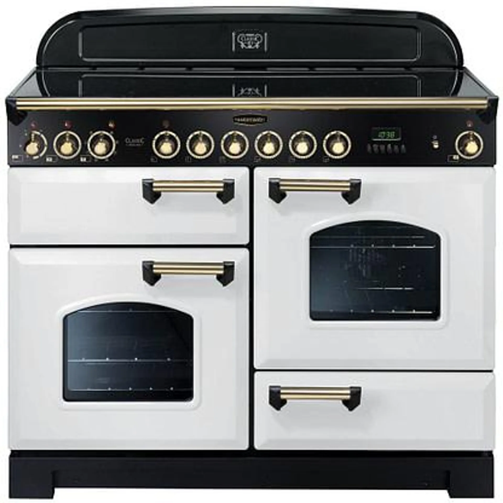 Rangemaster CDL110ECWH/B Classic Deluxe 110cm Ceramic Range Cooker 114160 – WHITE