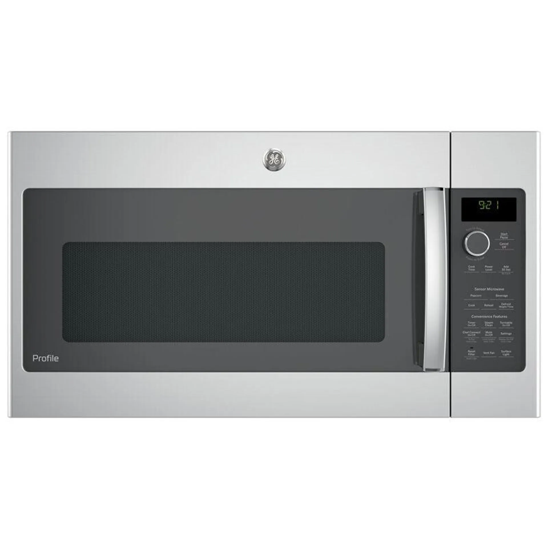 GE Profile 30" 2.1 Cu. Ft. Over-the-Range Microwave with 10 Power Levels, 400 CFM & Sensor Cooking Controls - Stainless Steel