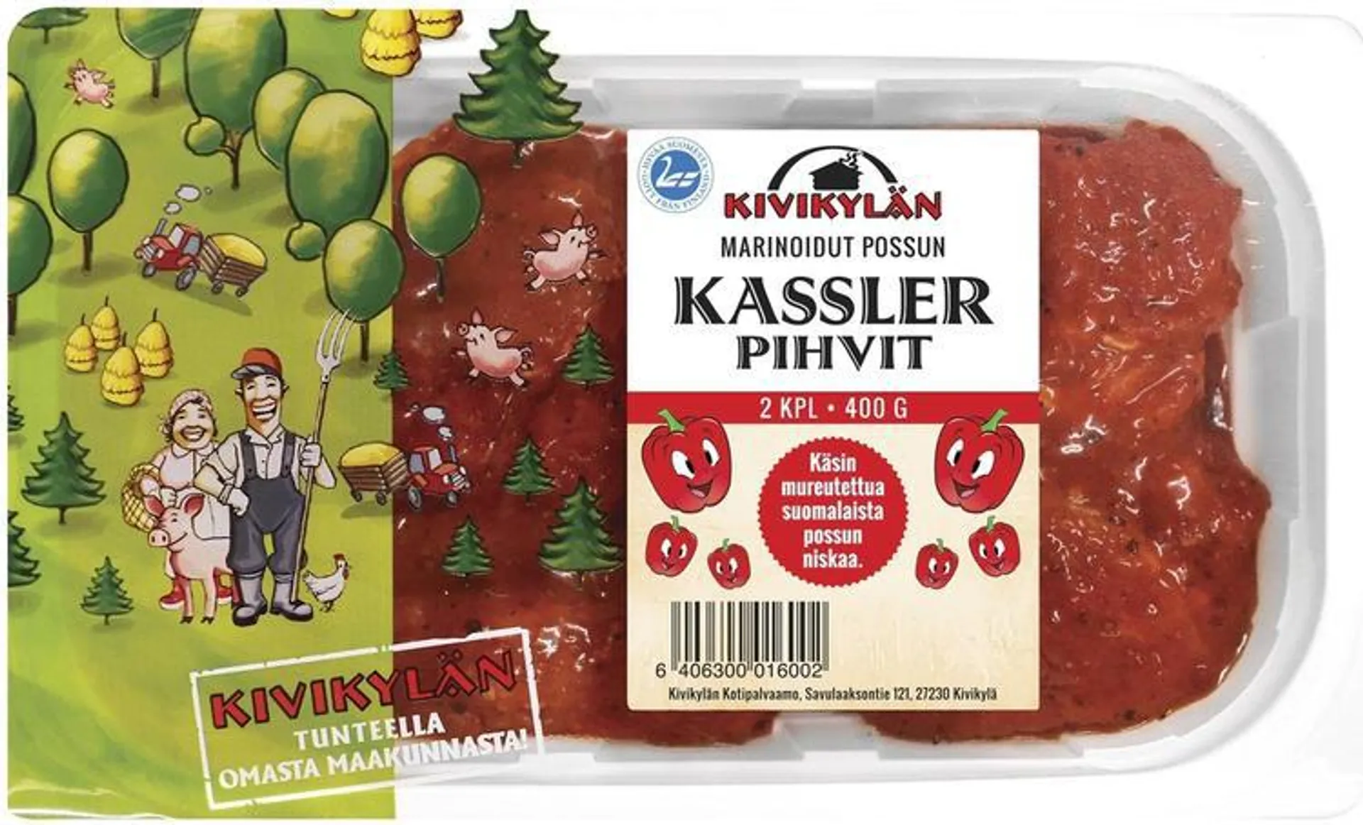 Kivikylän Porsaan kasslerpihvi mar. 400 g