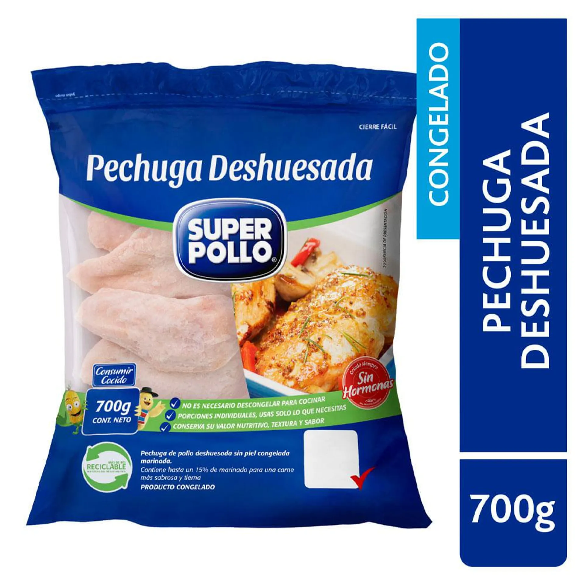 Pechuga deshuesada de pollo 700 g