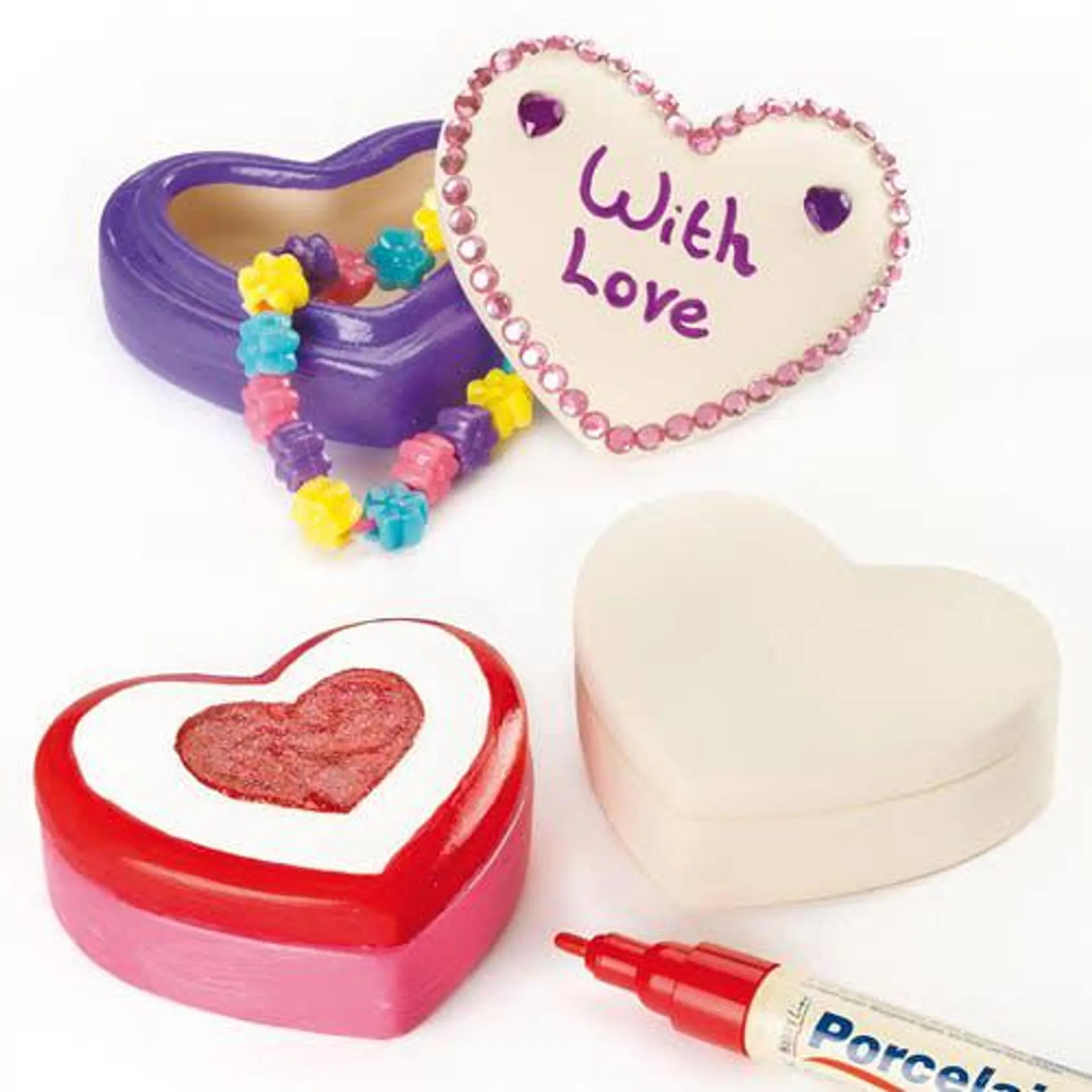 Heart Ceramic Trinket Boxes