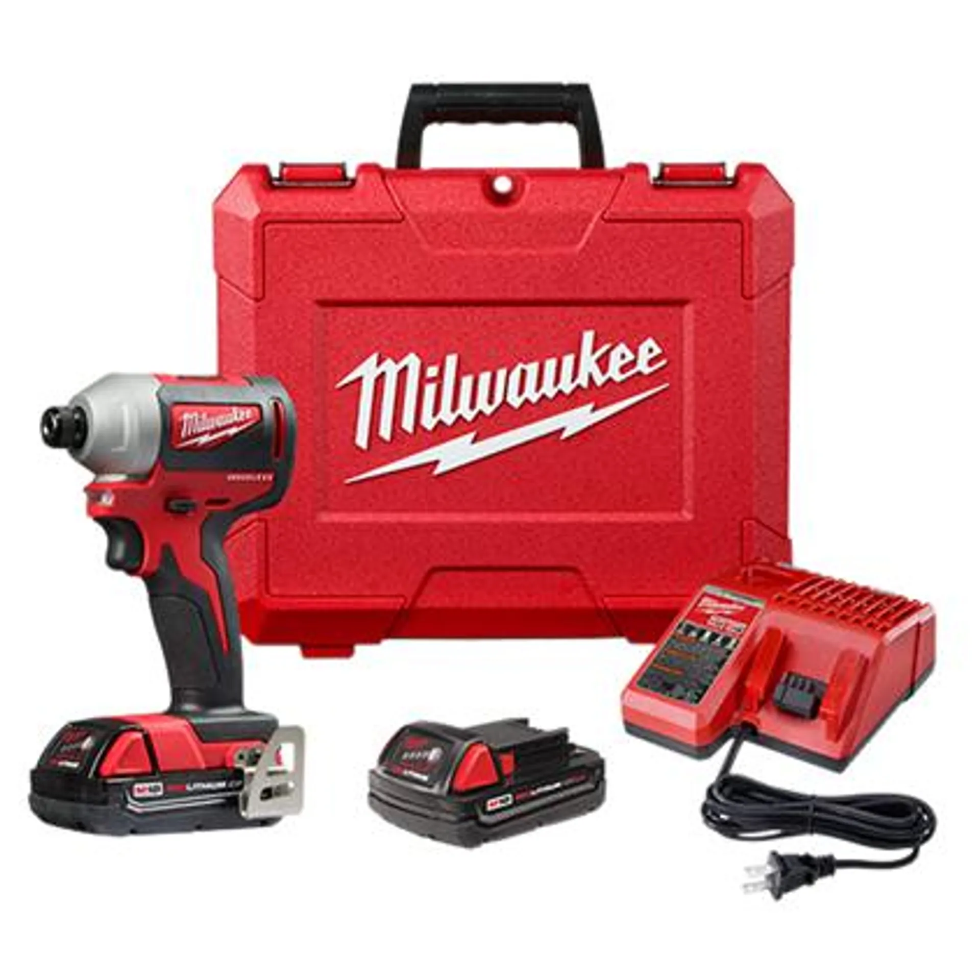 2850-22CT Impact Driver Kit, Battery Included, 18 V, 2 Ah, 1/4 in Drive, Hex Drive, 4200 ipm