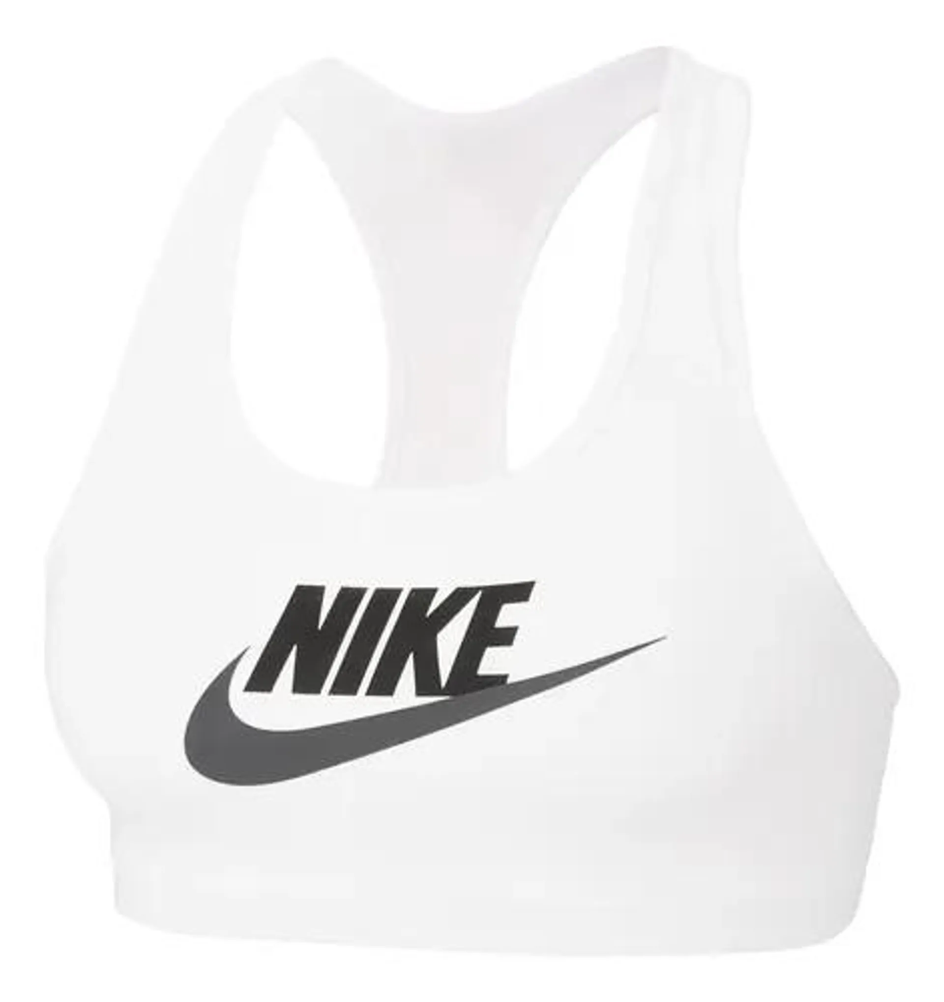 Top Nike Dri-fit Swoosh En Blanco Y Negro Mujer