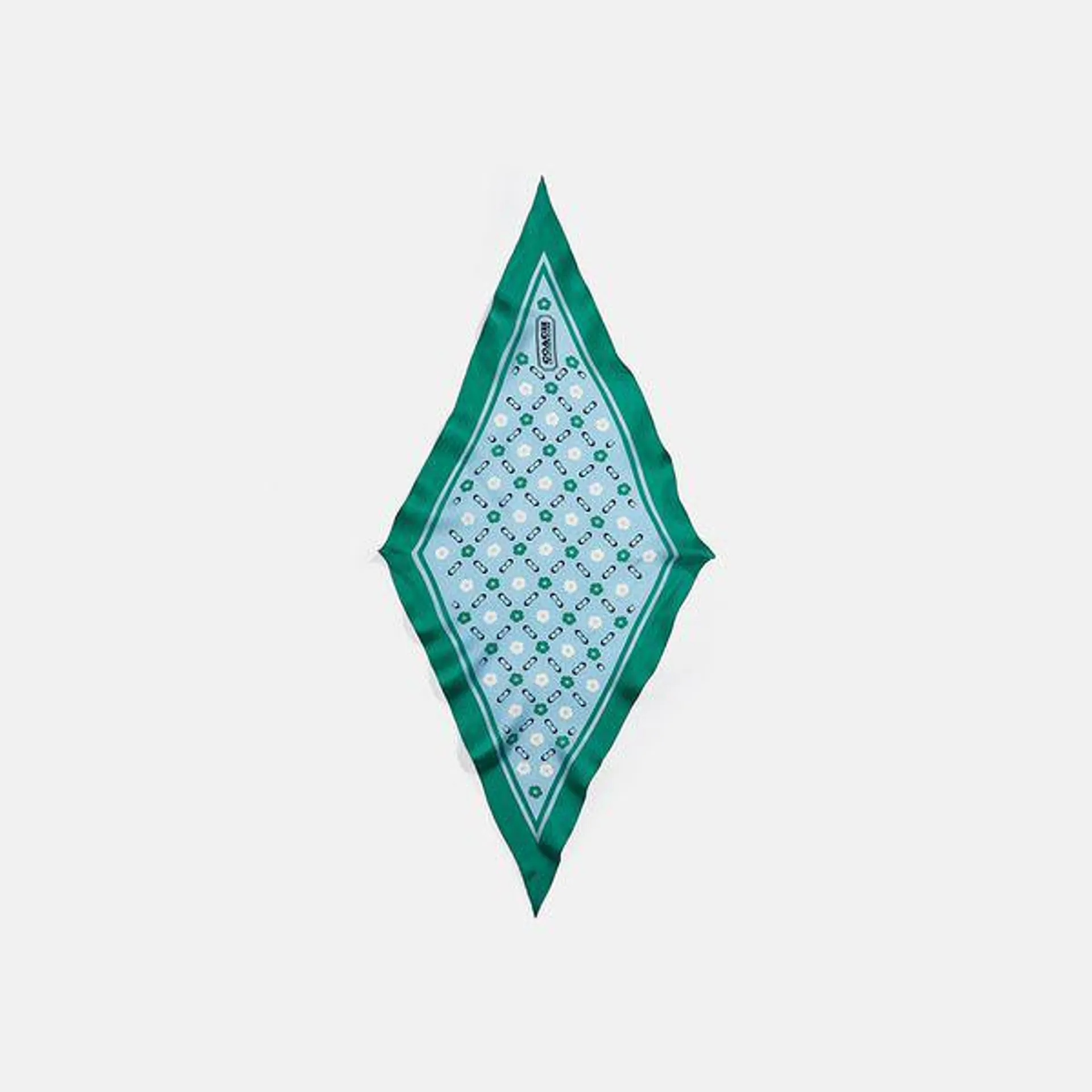 Lenço Tea Rose Diamond Coach - Verde