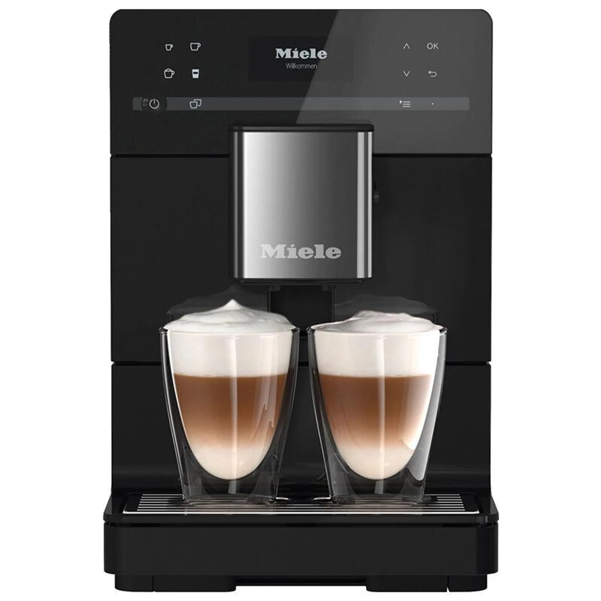Miele MilkPerfection Countertop Coffee Machine with AromaticSystem, OneTouch for 2 Convenient Cleaning and Maintenance Programs-Obsidian Black