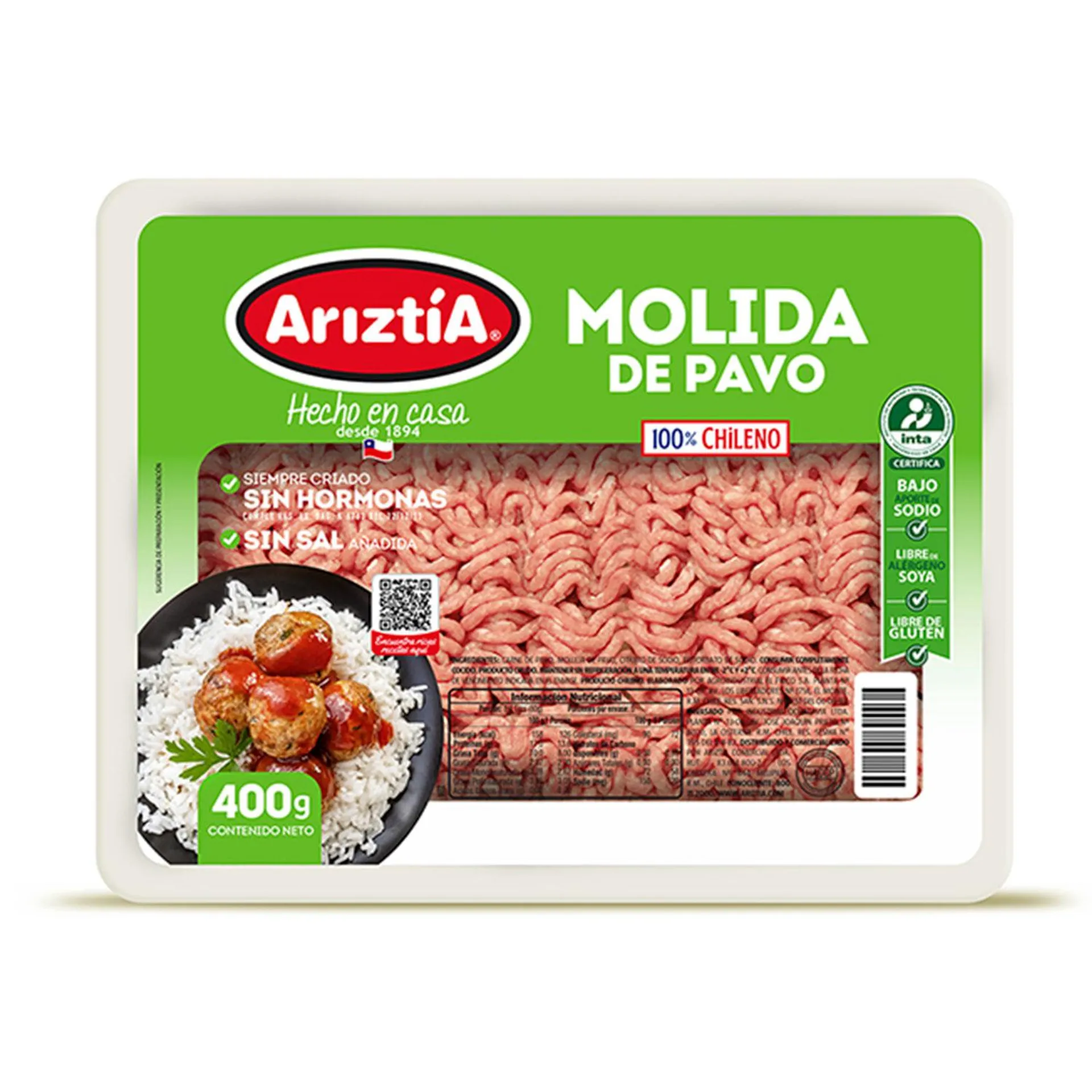 Carne molida trutro pavo 400 g