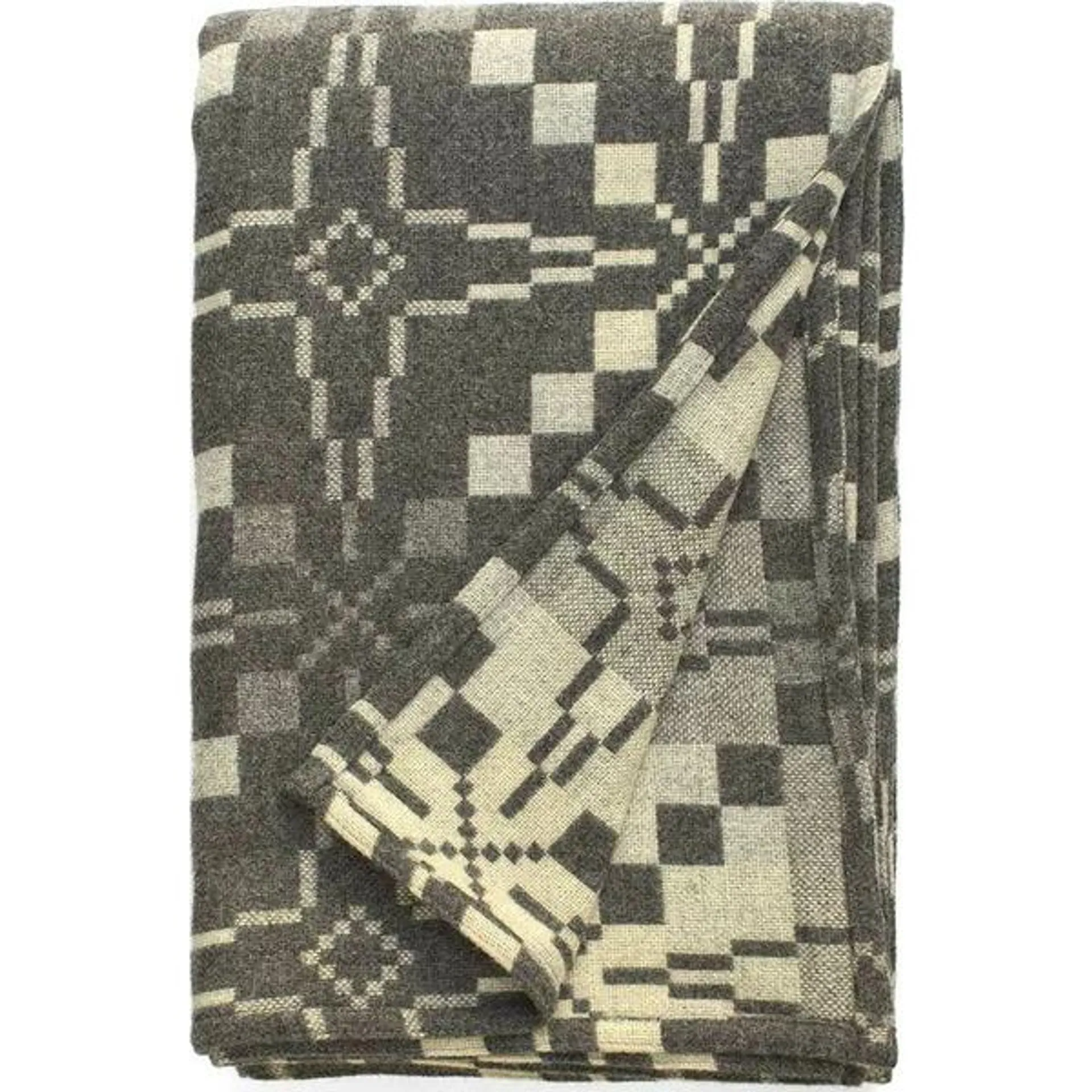 Melin Tregwynt Vintage Star Double Size Throw Slate - VINSTABLASLDBL