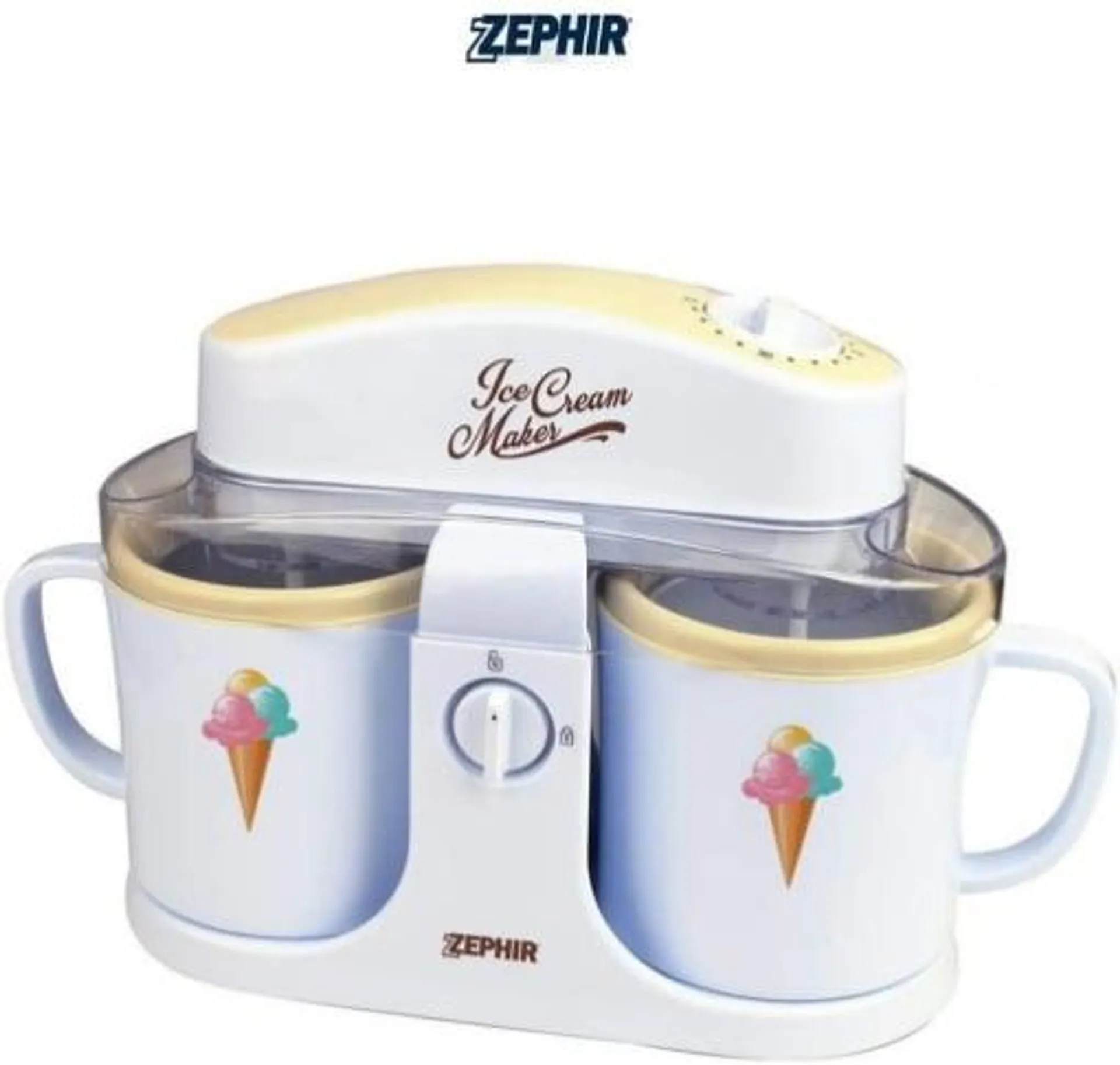 ZEPHIR GELATIERA MACCHINA PER IL GELATO E LO YOGURT DOPPIO BICCHIERE