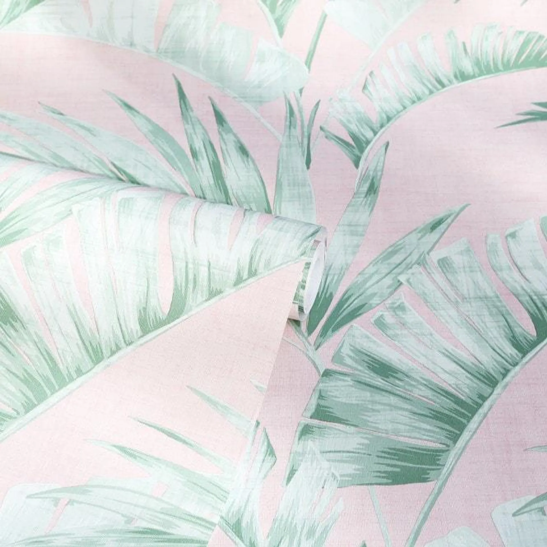 Banana Palm wallpaper in Pink, Green