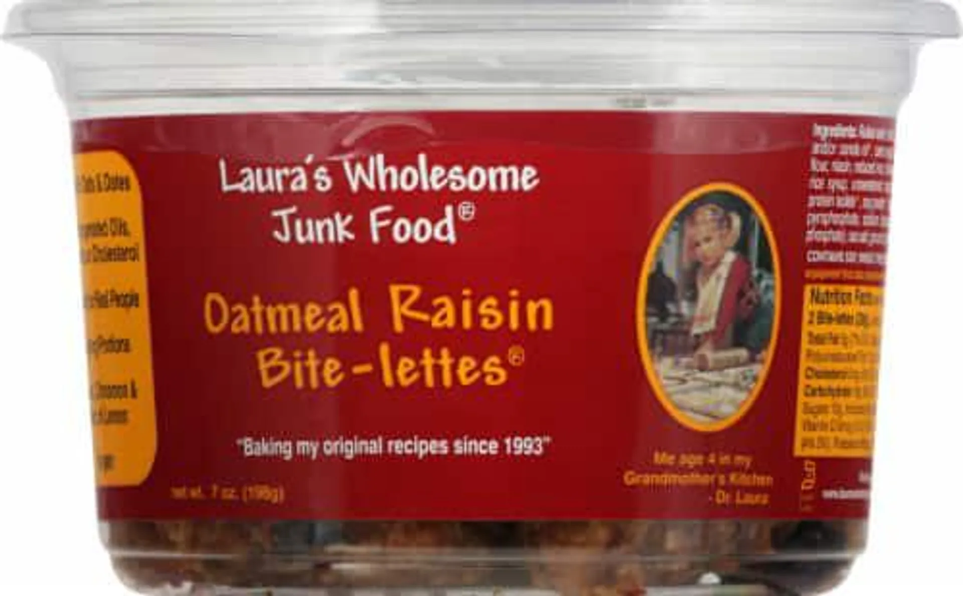 Laura's Wholesome Junk Food® Oatmeal Raisin Bite-lettes