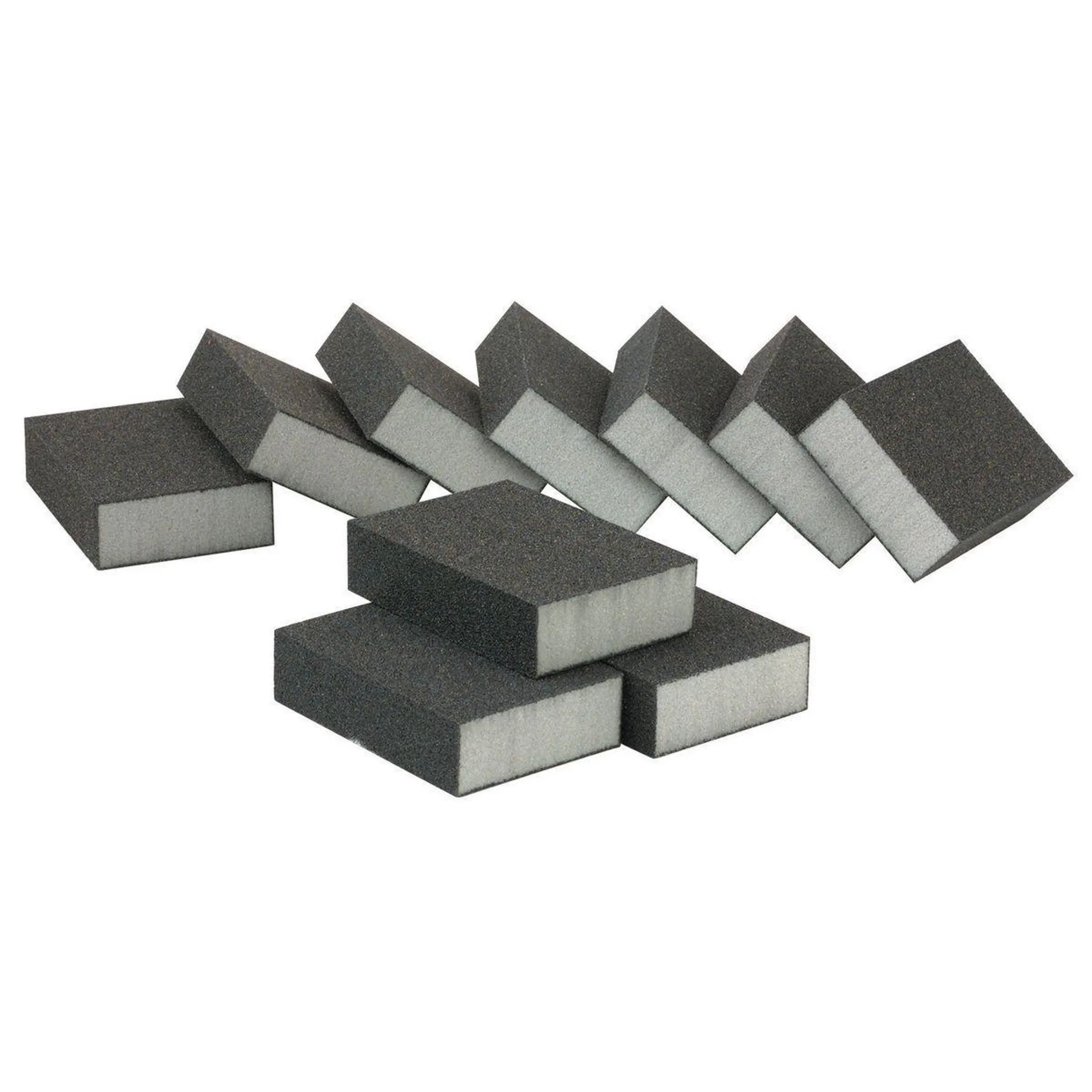Aluminum Oxide Sanding Sponges - Medium Grade, 10 Pack