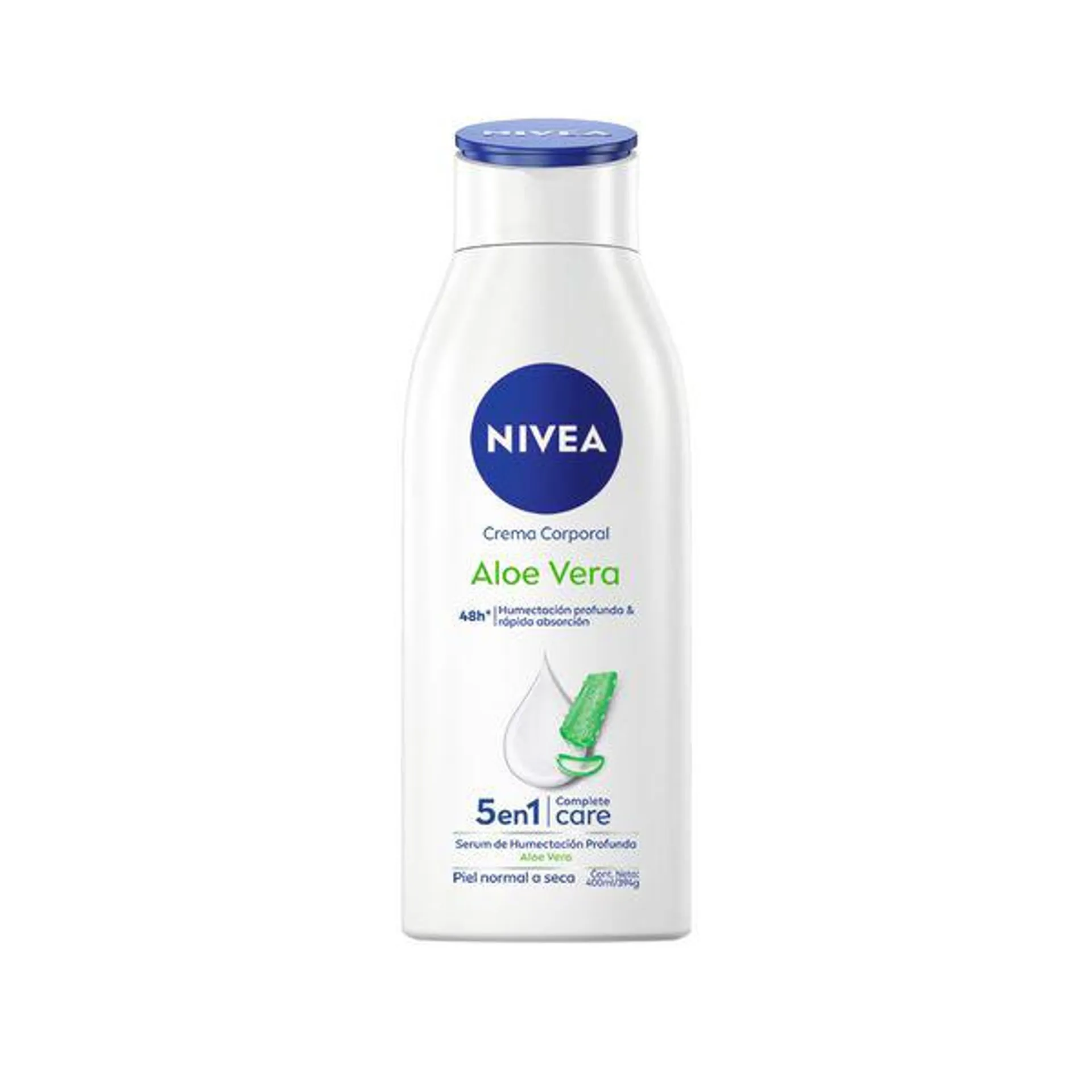Crema Corporal Nivea Aloe Vera 5 en 1 para Piel Normal a Seca x 400 ml