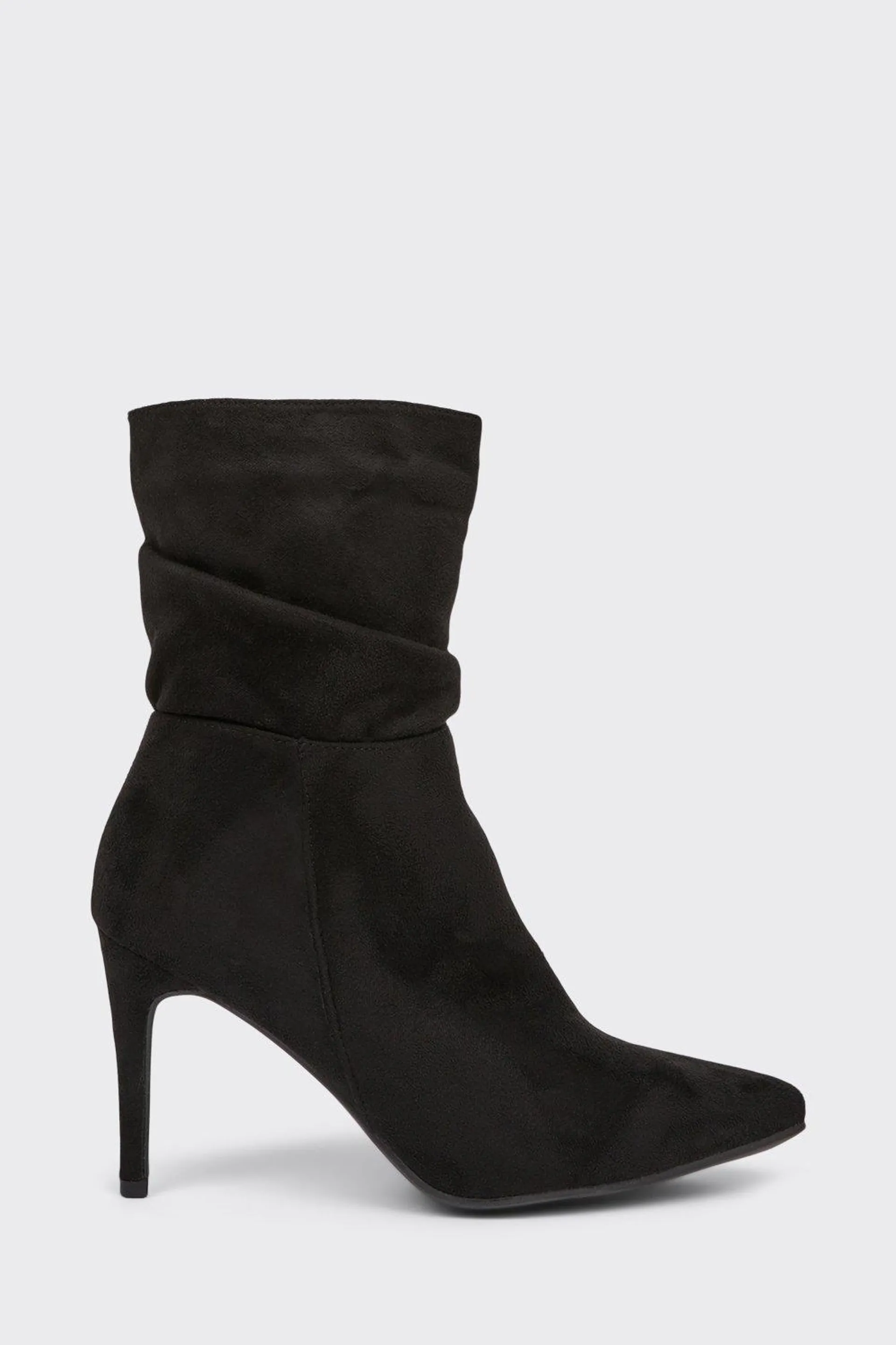 Asia Folded Pointed Heeled Ankle Boots