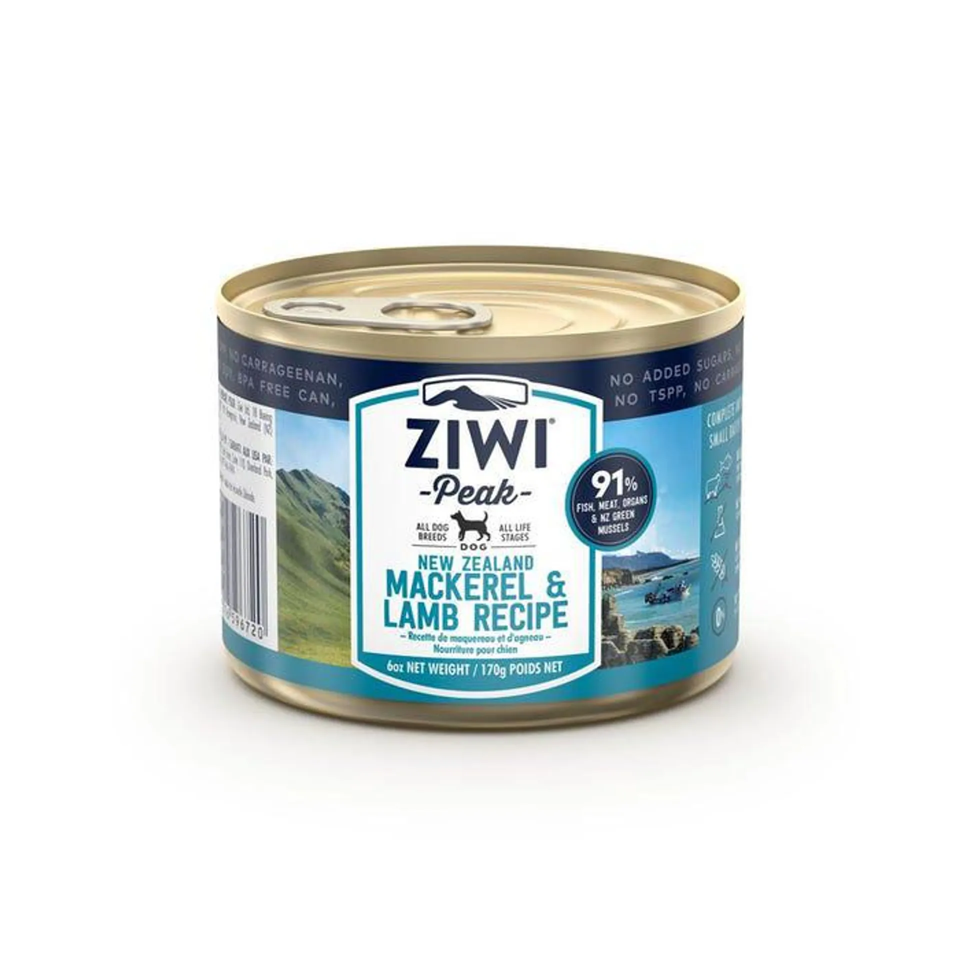 Ziwi Peak Canned Mackerel And Lamb Dog Food 170g