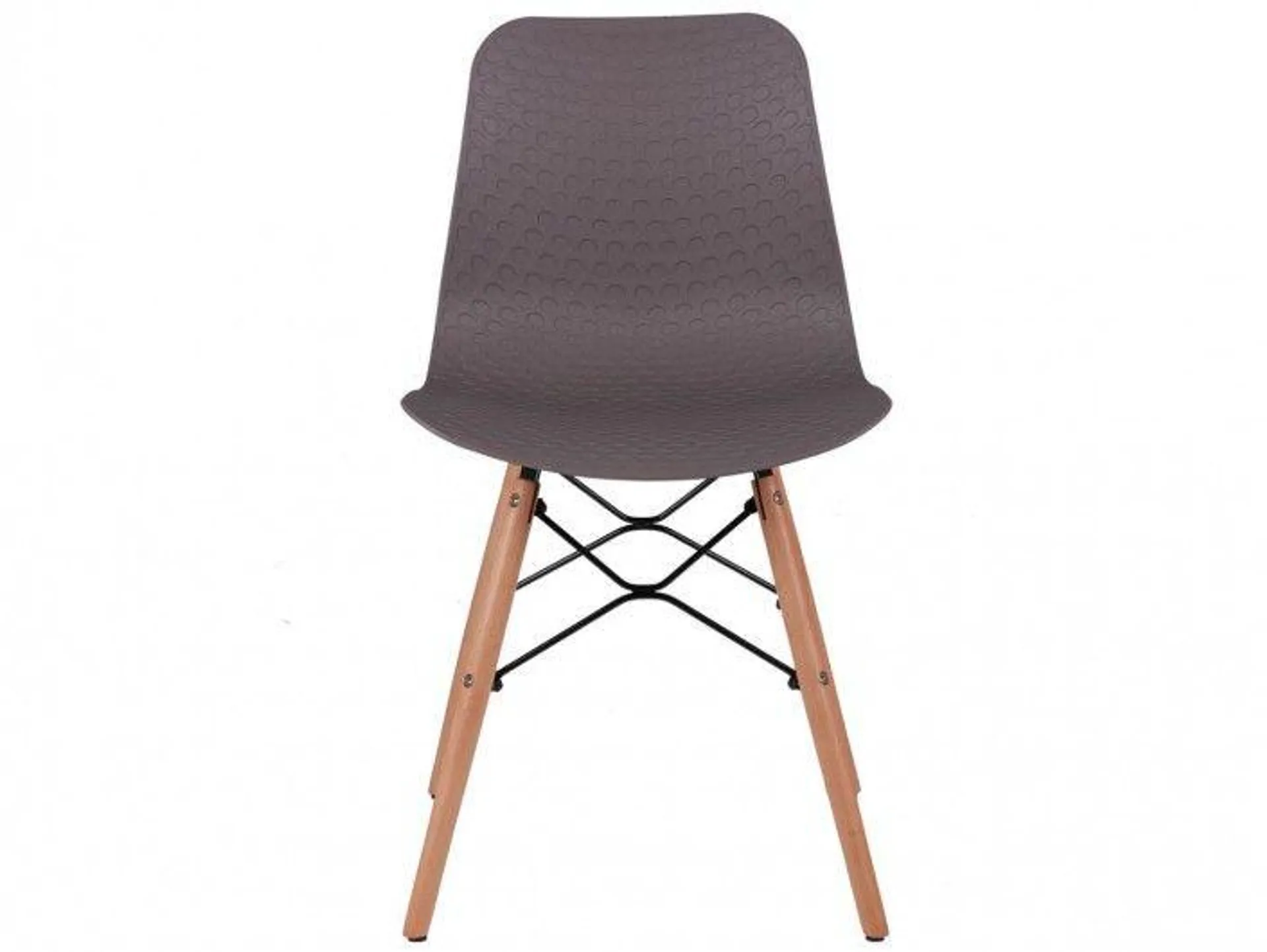 Pack 4 sillas de comedor color gris y patas madera
