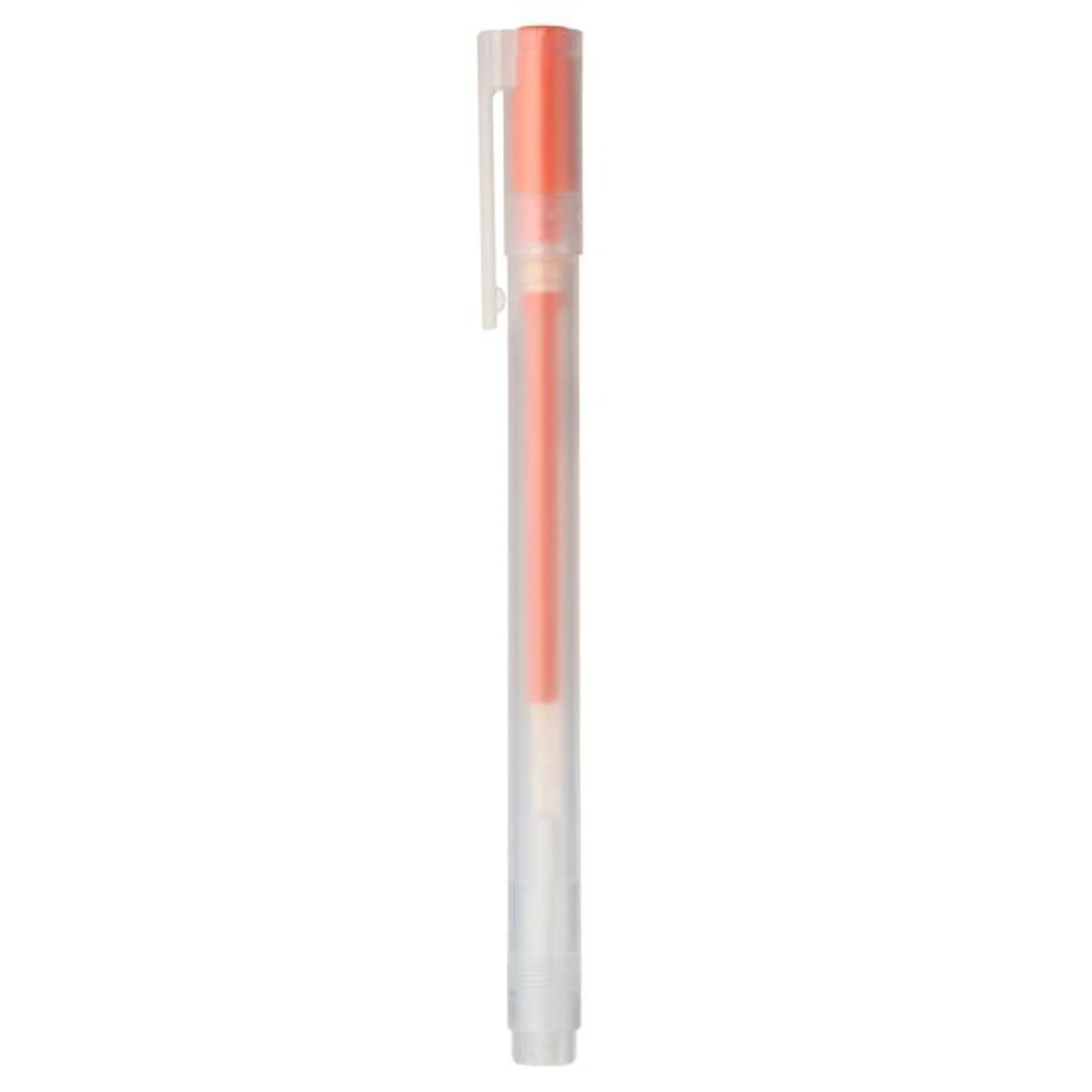 Gel Ink Cap Type Ballpoint Pen, 0.38 mm, Orange