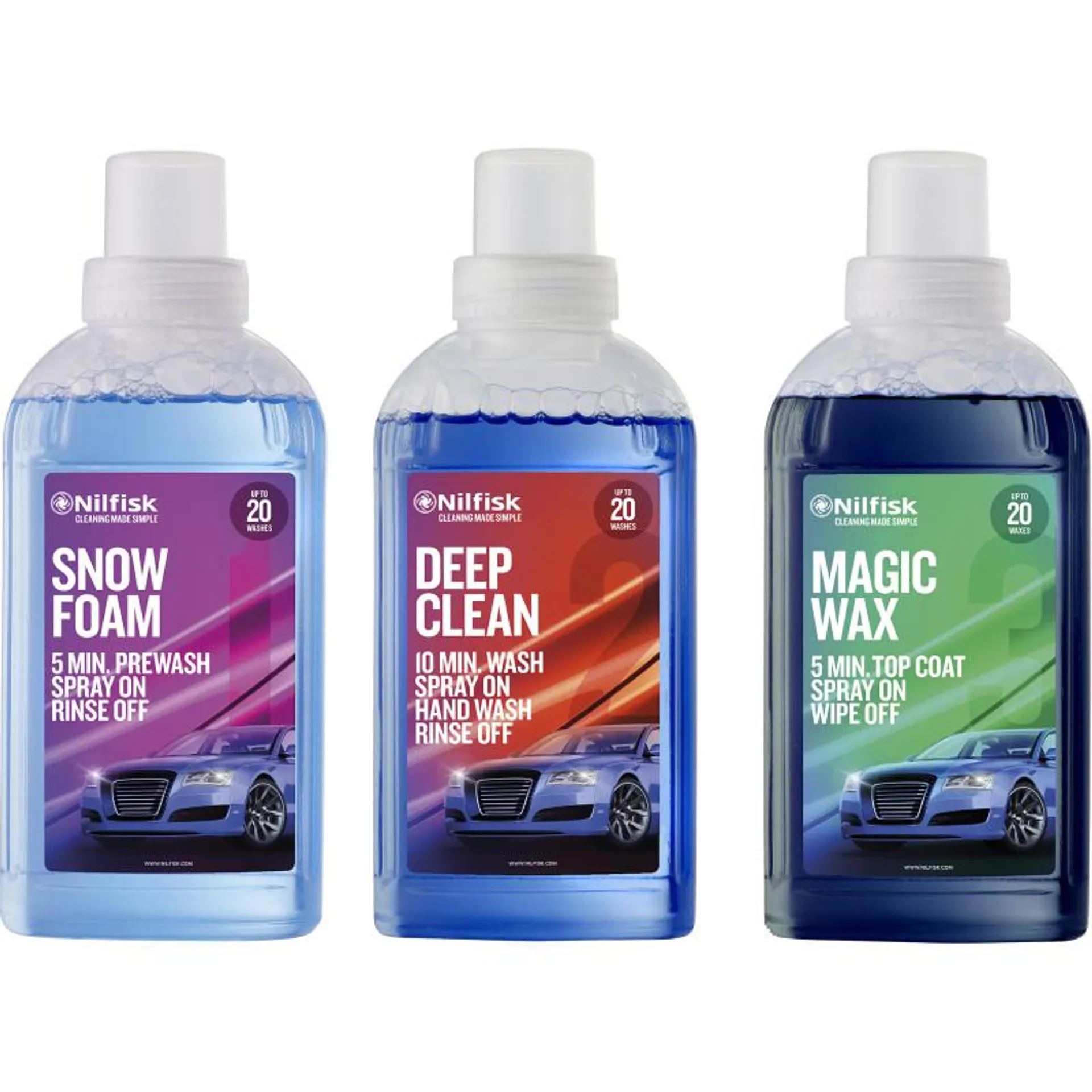 Pesuainekitti autolle Nilfisk Snowform+Deepclean+Magic Wax