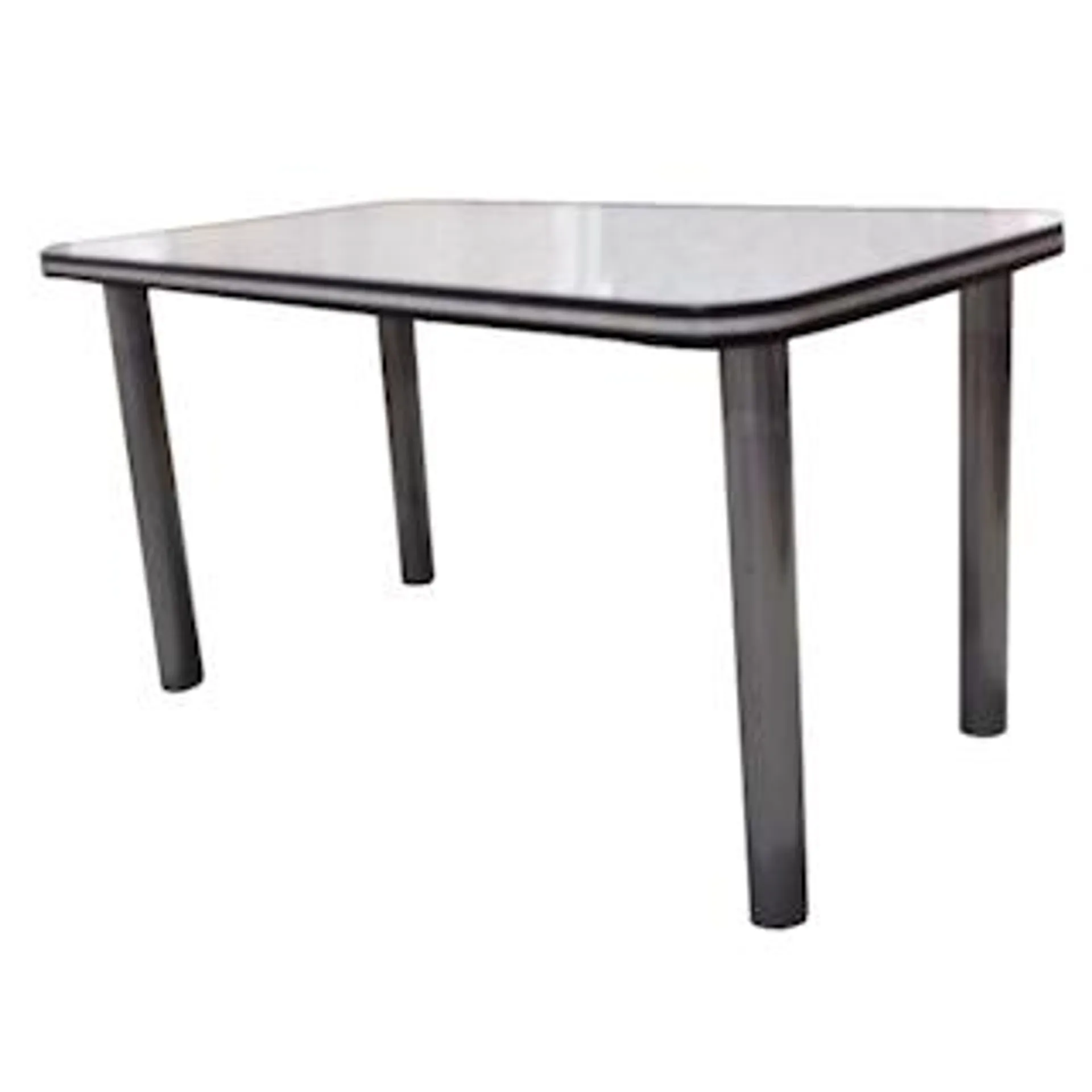 Mesa Comedor Lagos 150 cm Caño Gris Tapa Tiza