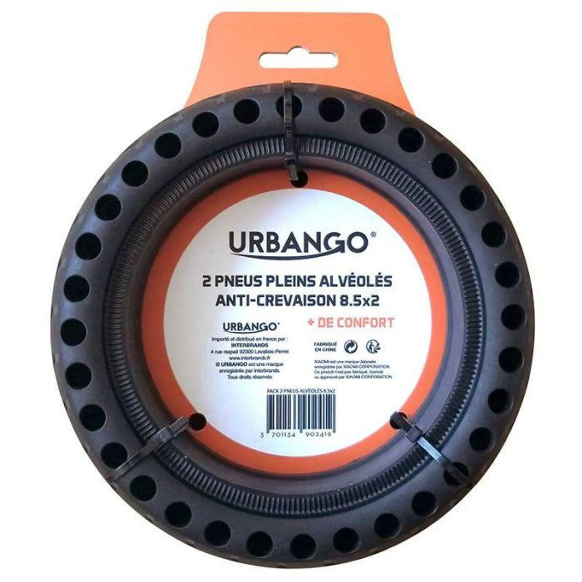 Pneu pleins alvéolés URBANGO lot de 2 - 8.5"