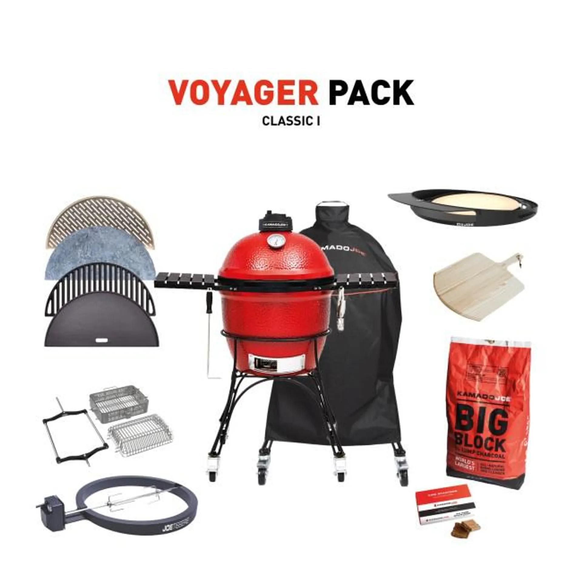 Kamado Joe Classic I with Voyager Pack