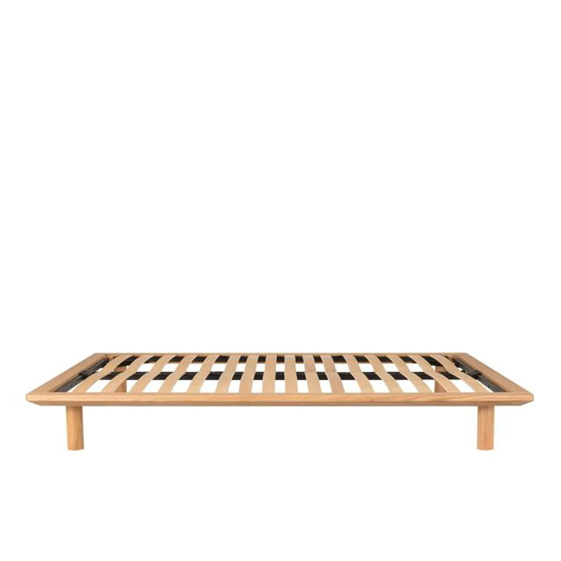 Wooden Bed Frame, W 190 x D 215 x H 5.5 cm, Queen, Oak , MiddleEast Spec