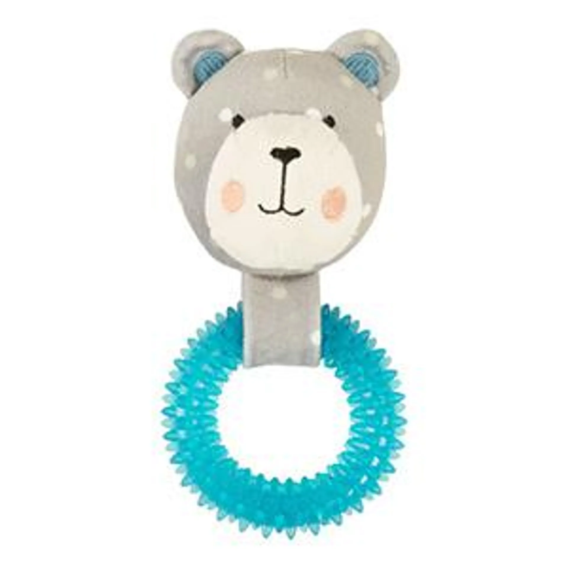 Just For Puppy Bear Teether Squeaky Dog Toy
