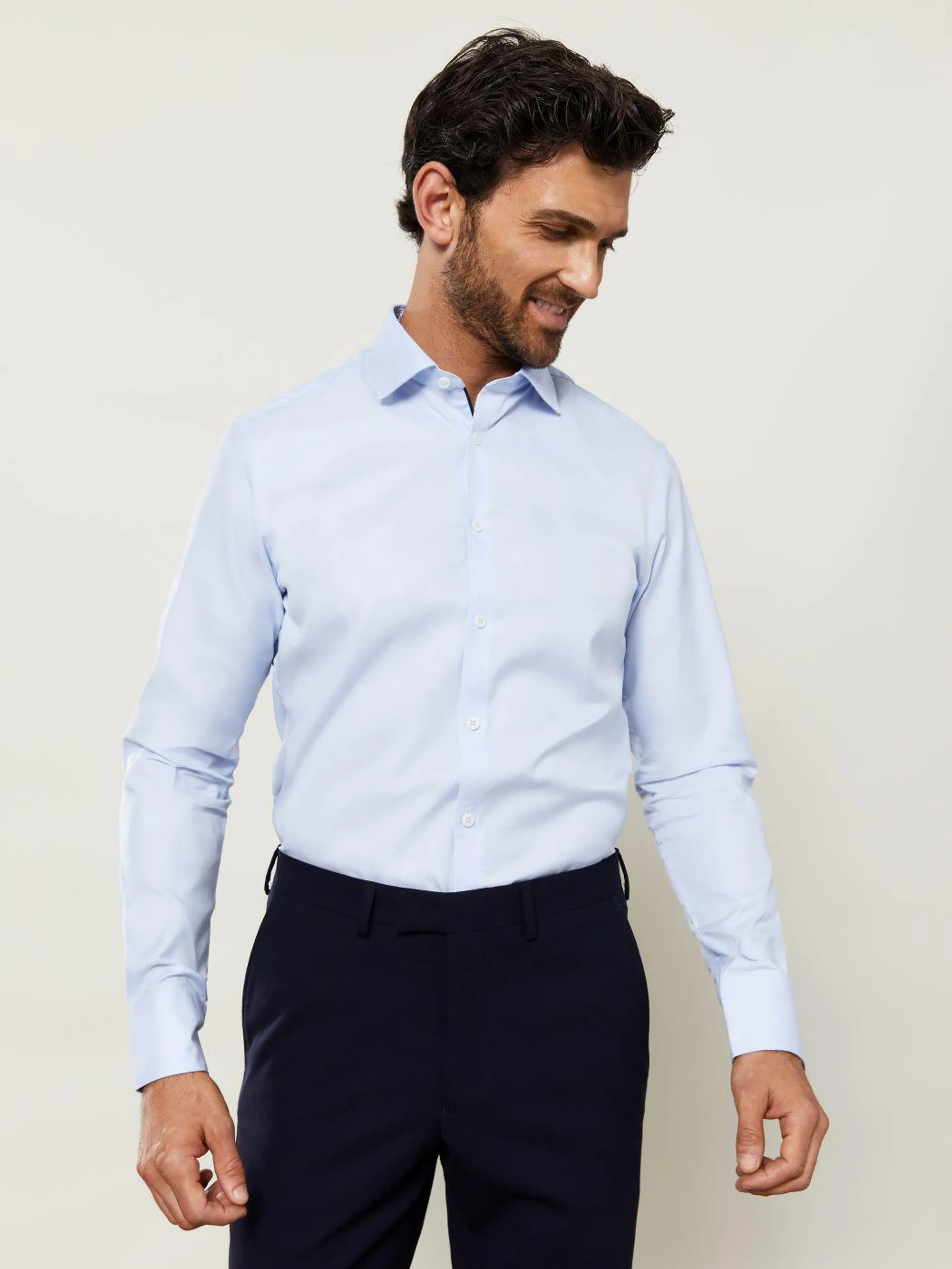 Light Blue Plain Twill Shirt