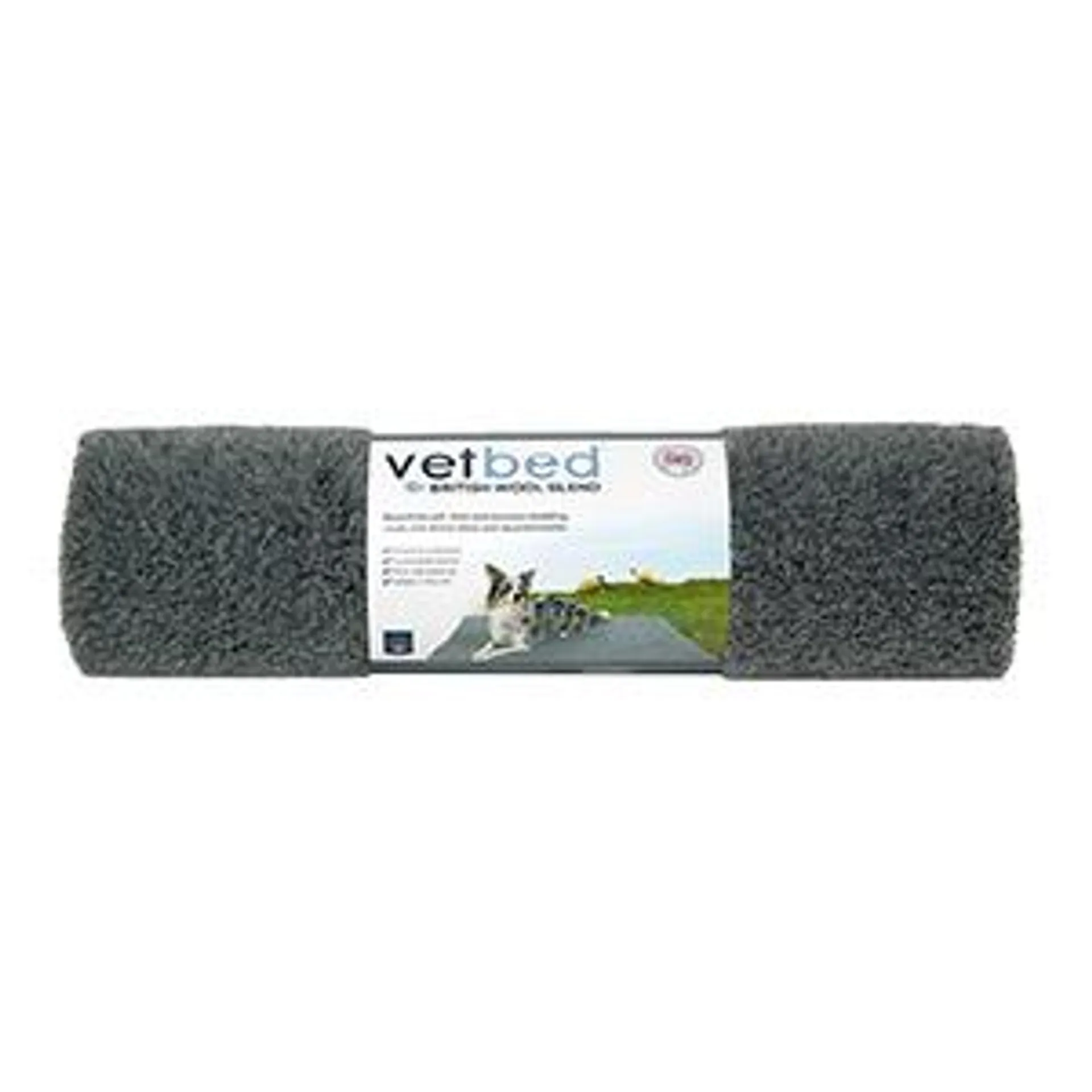 Vetbed Wool Blend Non-Slip Pet Bed Dark Grey