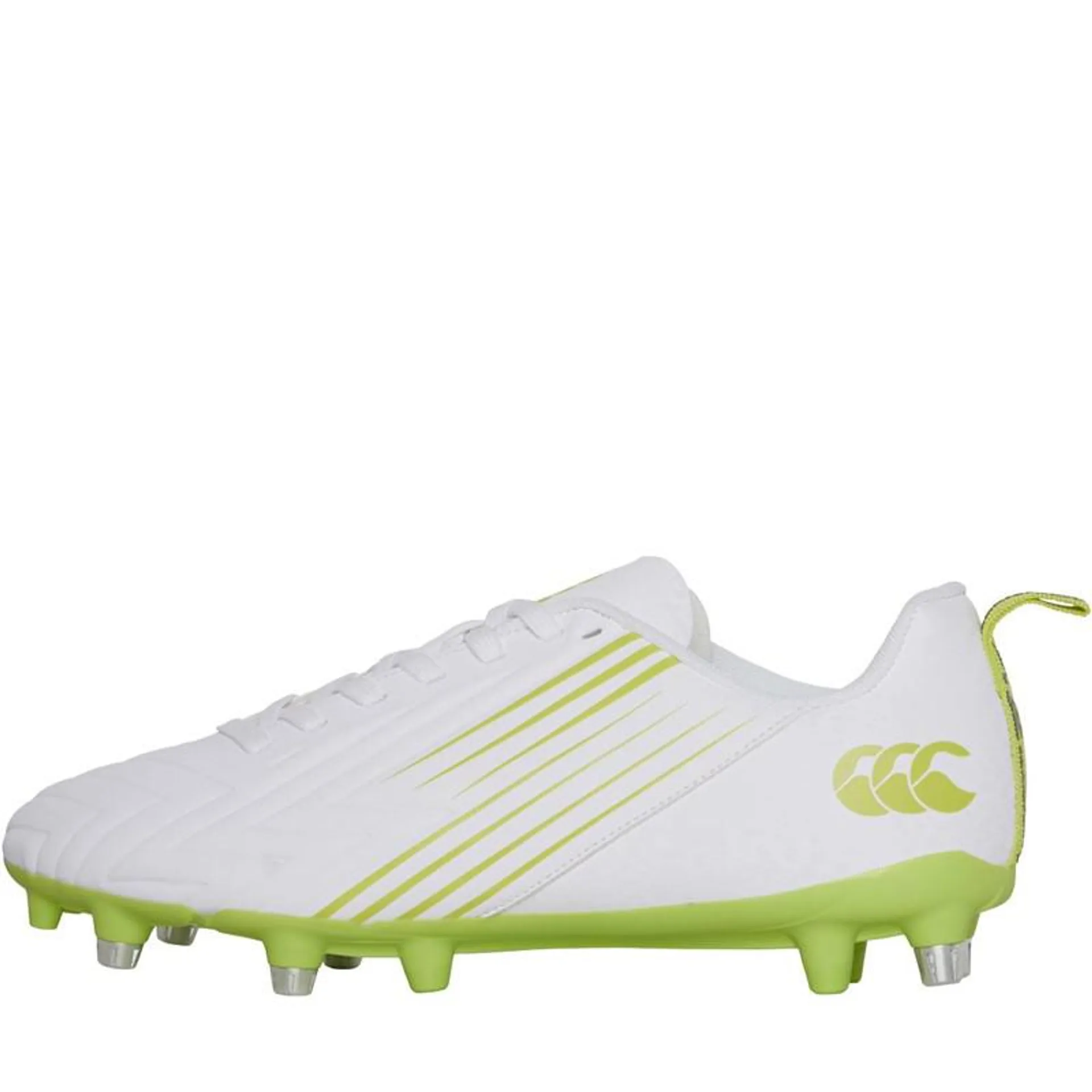Canterbury Mens Speed 3.0 SG Soft Ground Rugby Boots White/Green