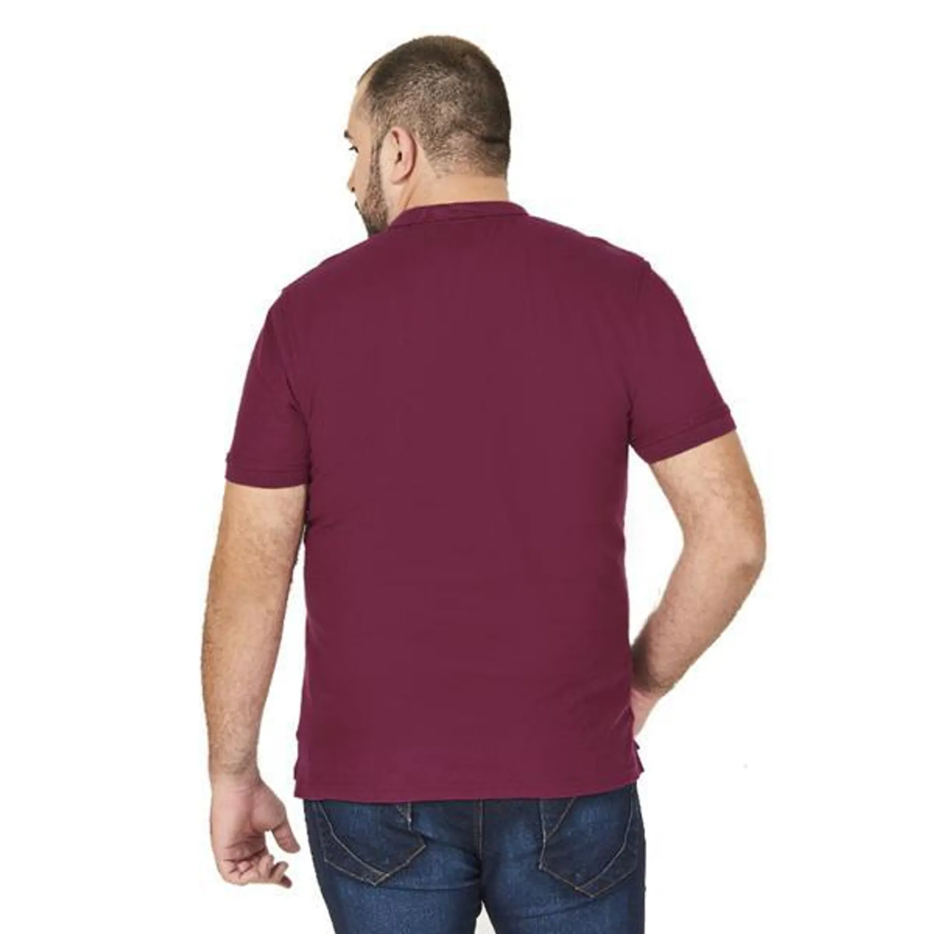 019642 Playera Tipo Polo De AlgodÃ³n Tallas Extra
