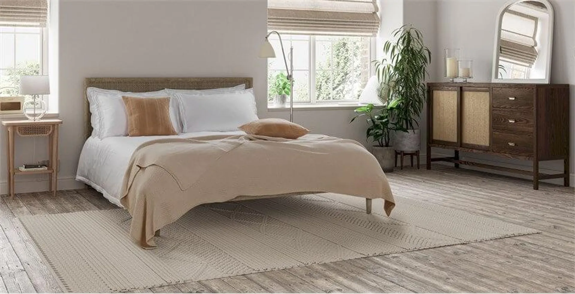 Aubrey Rattan Bed