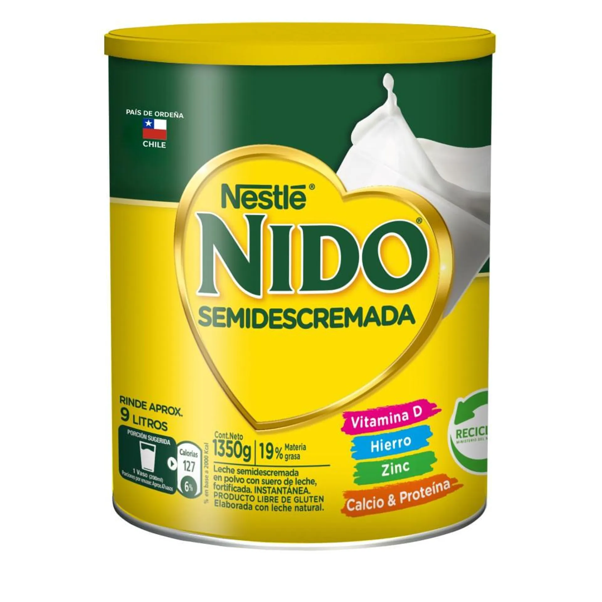 Leche en polvo Nido semidescremada 1.35 Kg