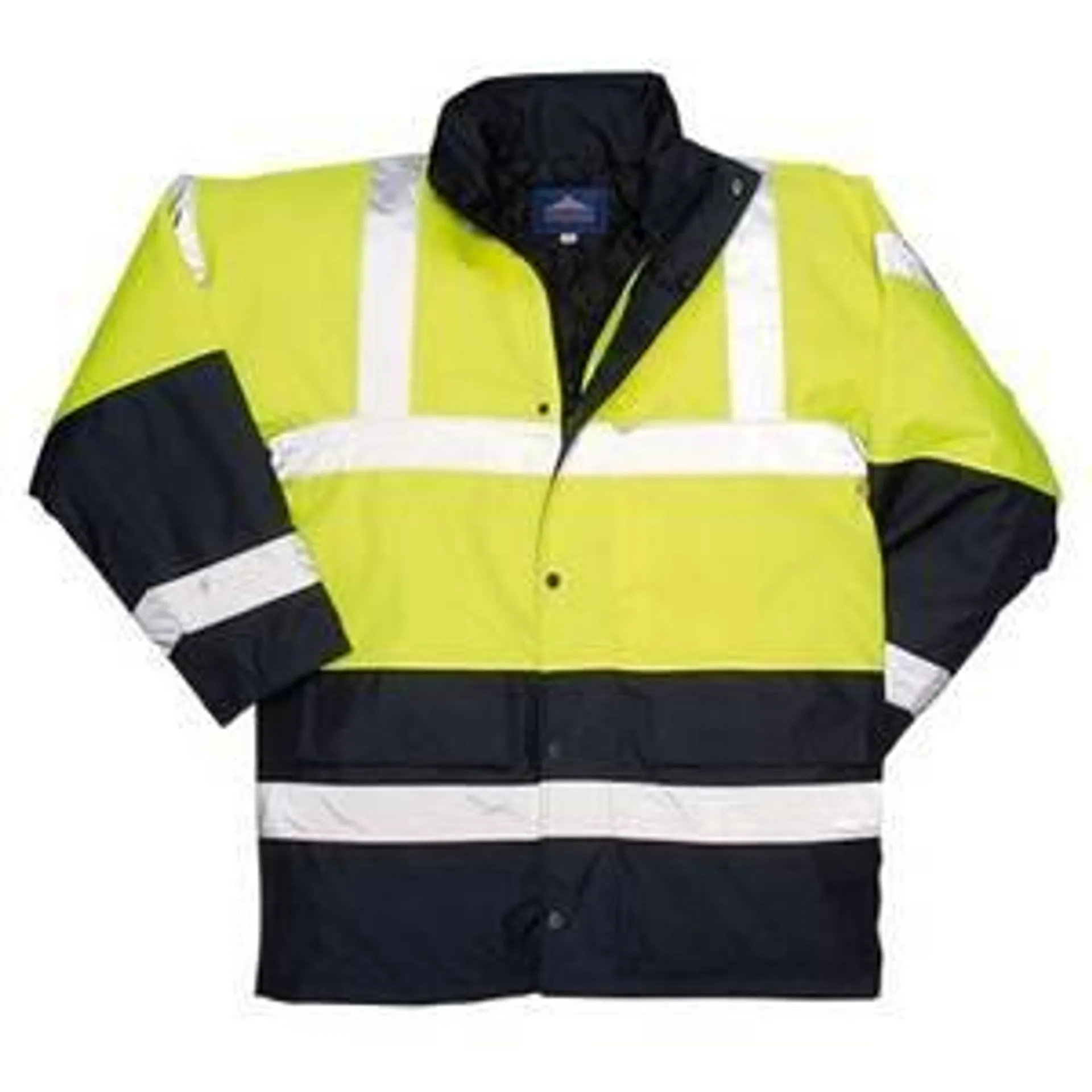 CONTRAST TRAFFIC JACKET YELLOW/NAVY